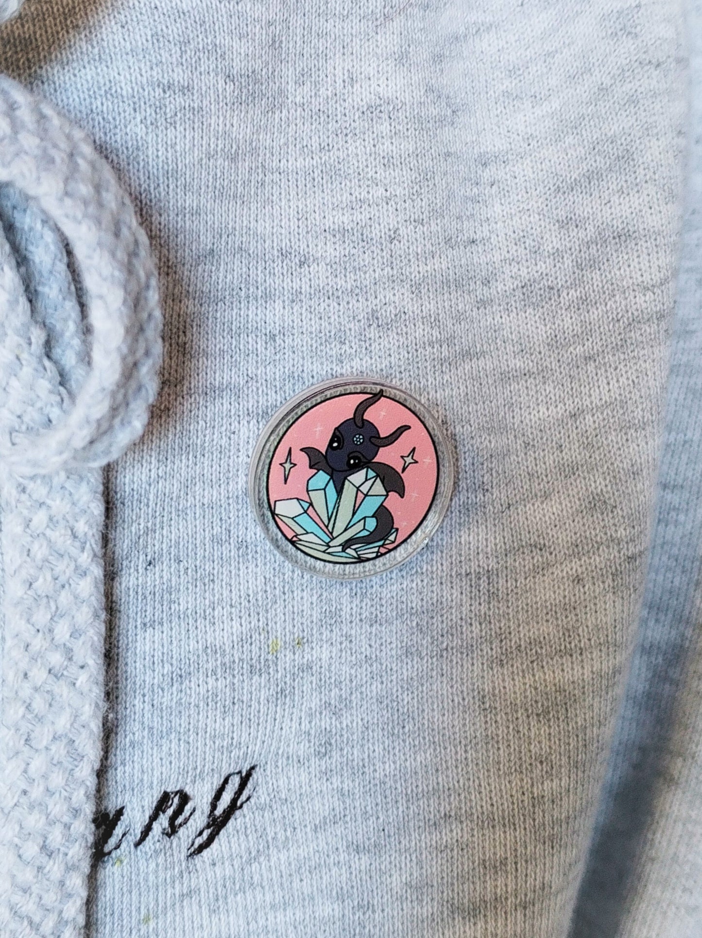 Crystal Dragon Pin/Badge