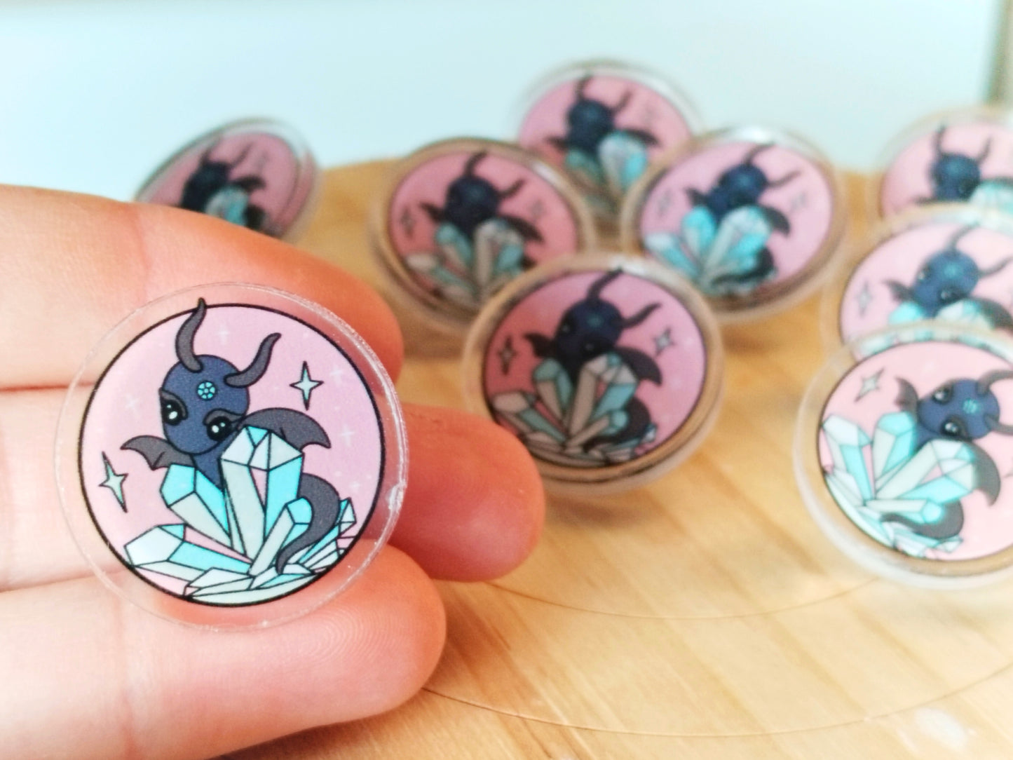 Crystal Dragon Pin/Badge