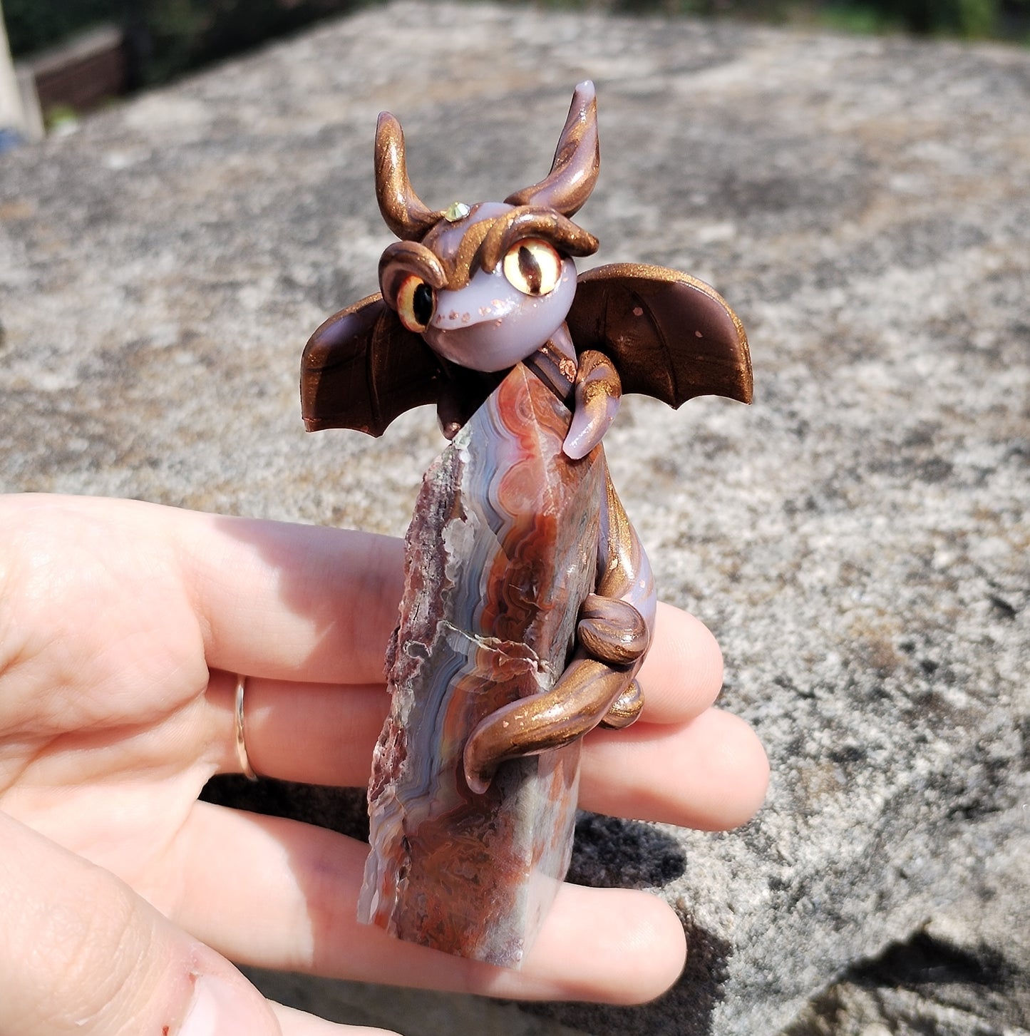 Mexican Agate Crystal Dragon