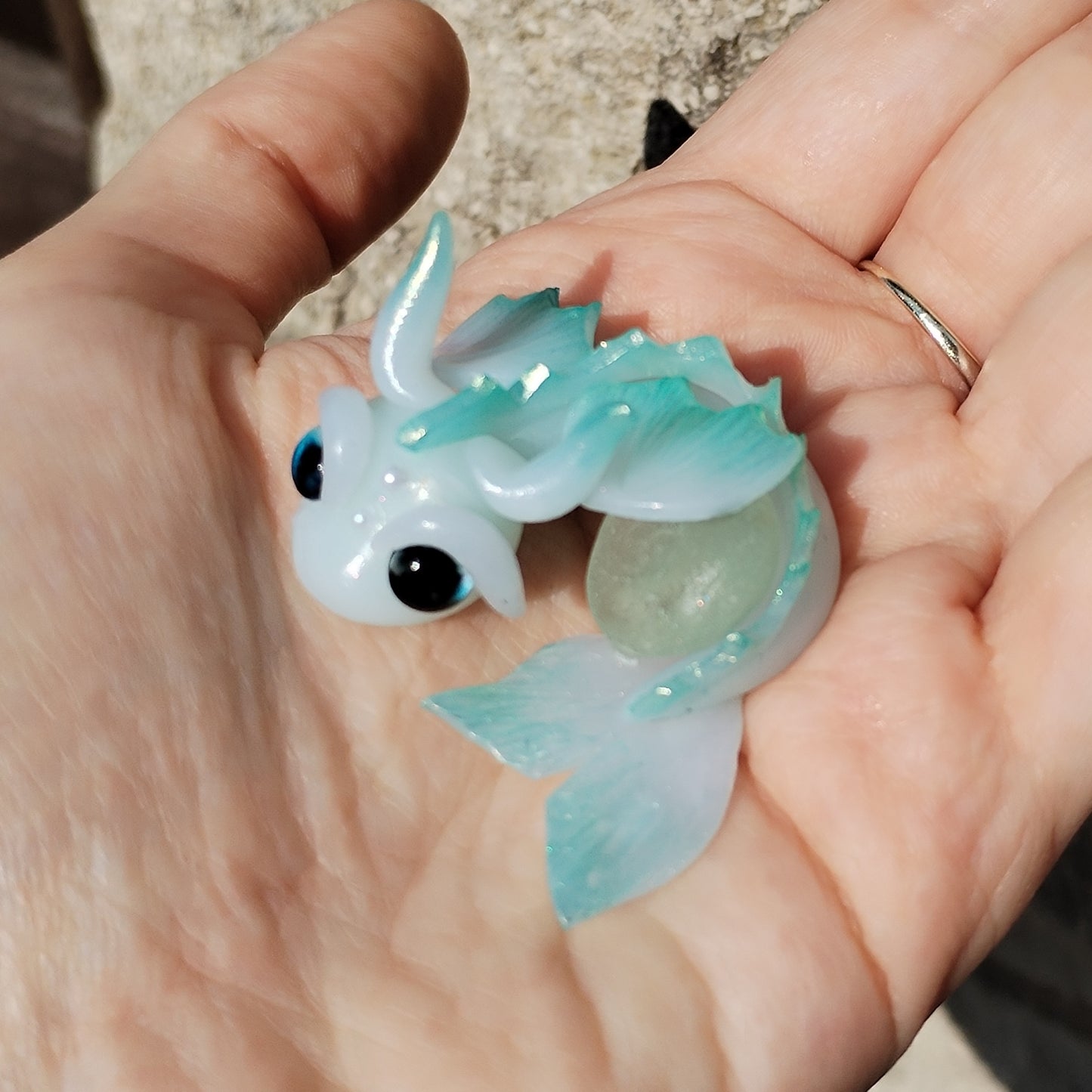 Sea Glass Baby Water Crystal Dragon