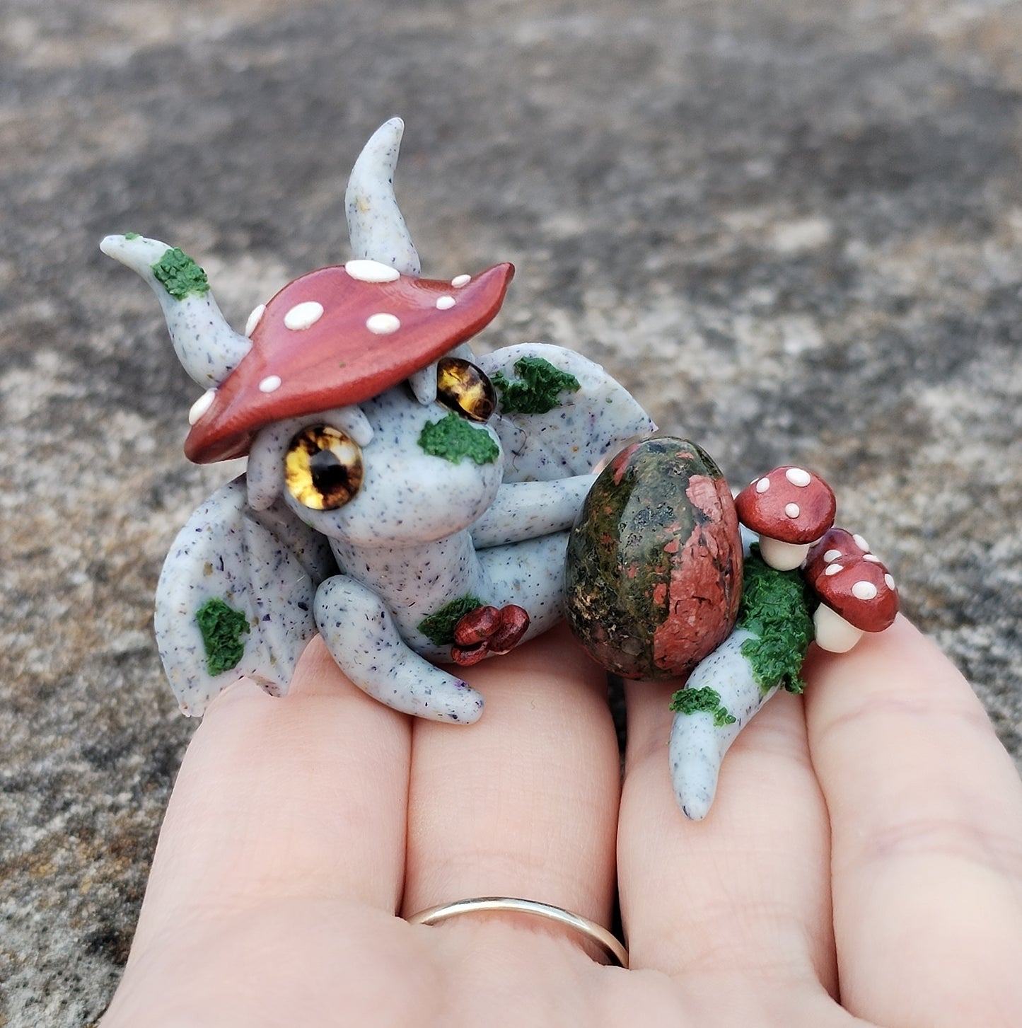 Dragon Bloodstone Mushroom Crystal Dragon