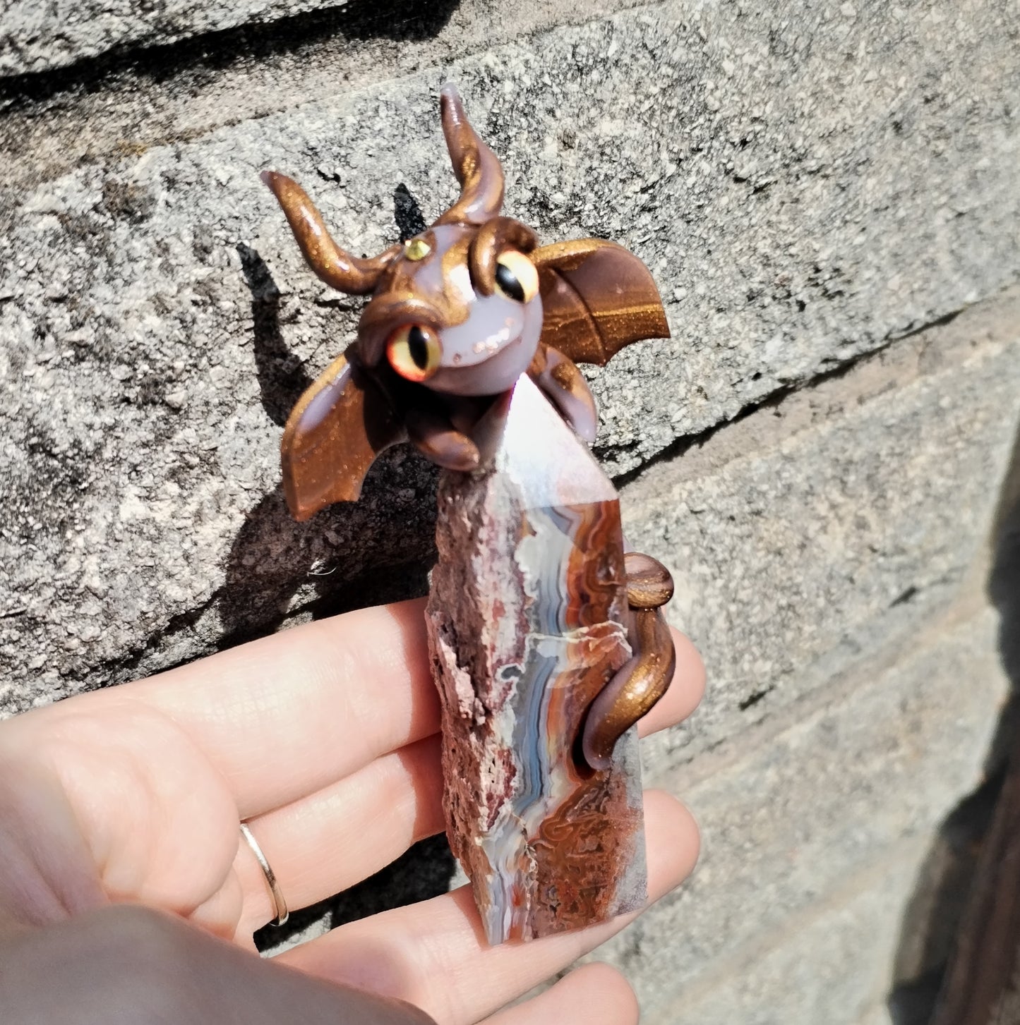 Mexican Agate Crystal Dragon