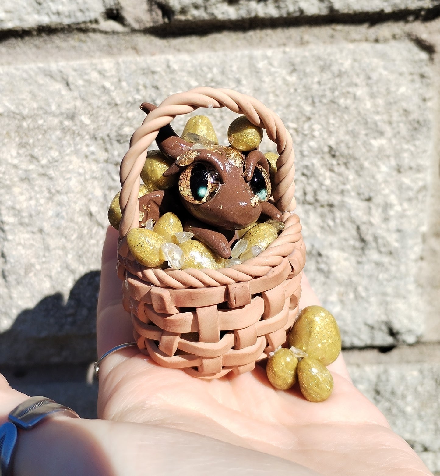 Citrine Golden Egg Crystal Dragon
