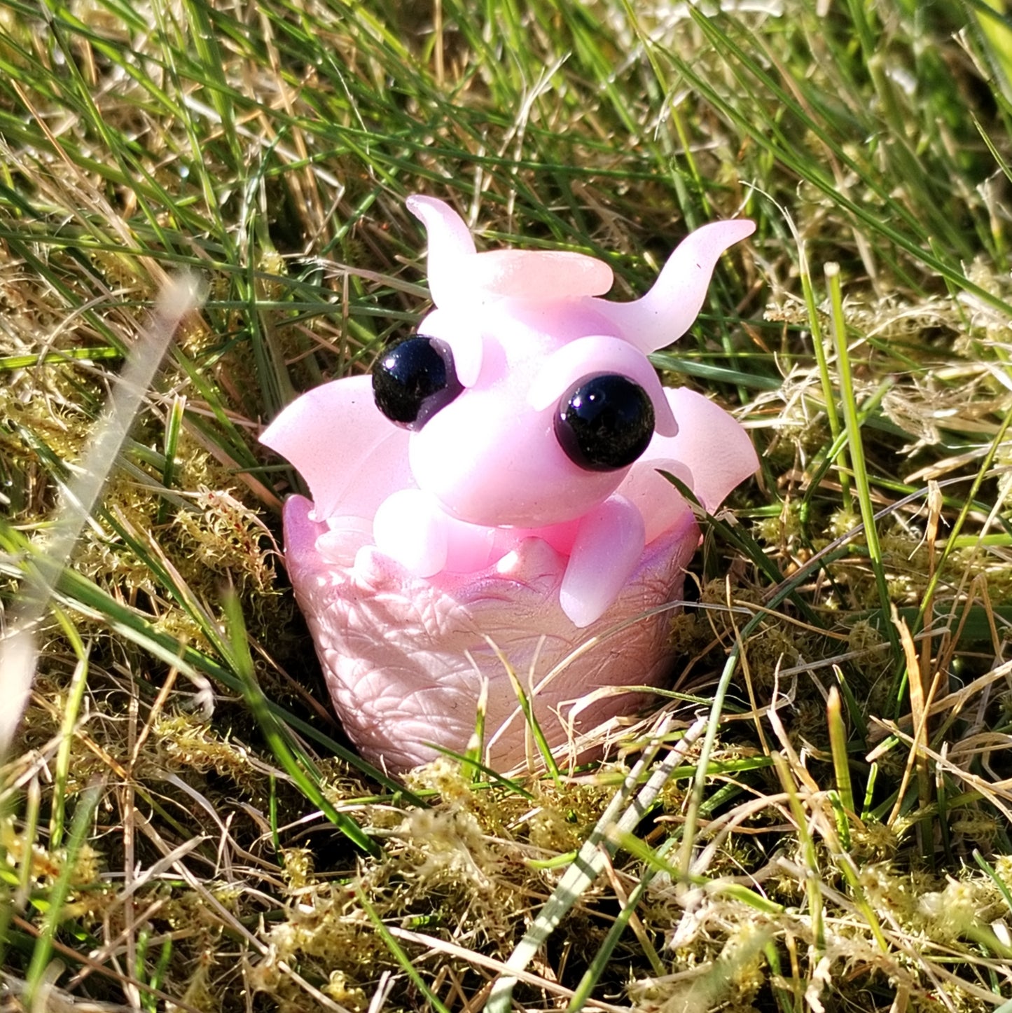 Pink Opal Hatching Crystal Dragon