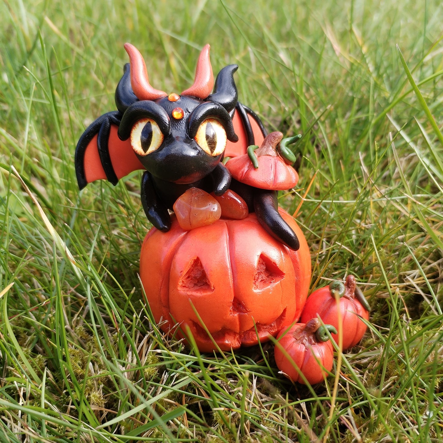 Pumpkin Carnelian Crystal Dragon