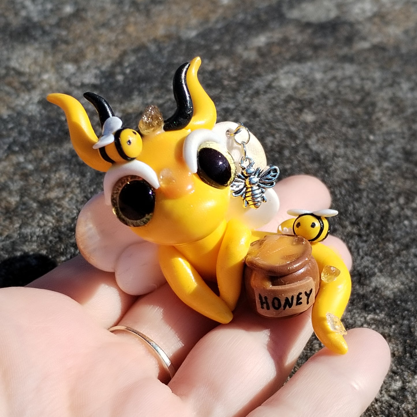 Honey Themed Citrine Crystal Dragon