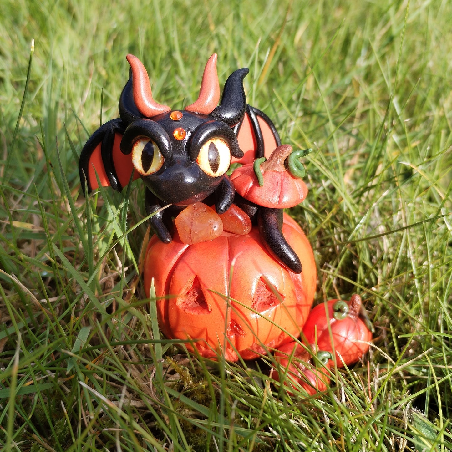 Pumpkin Carnelian Crystal Dragon