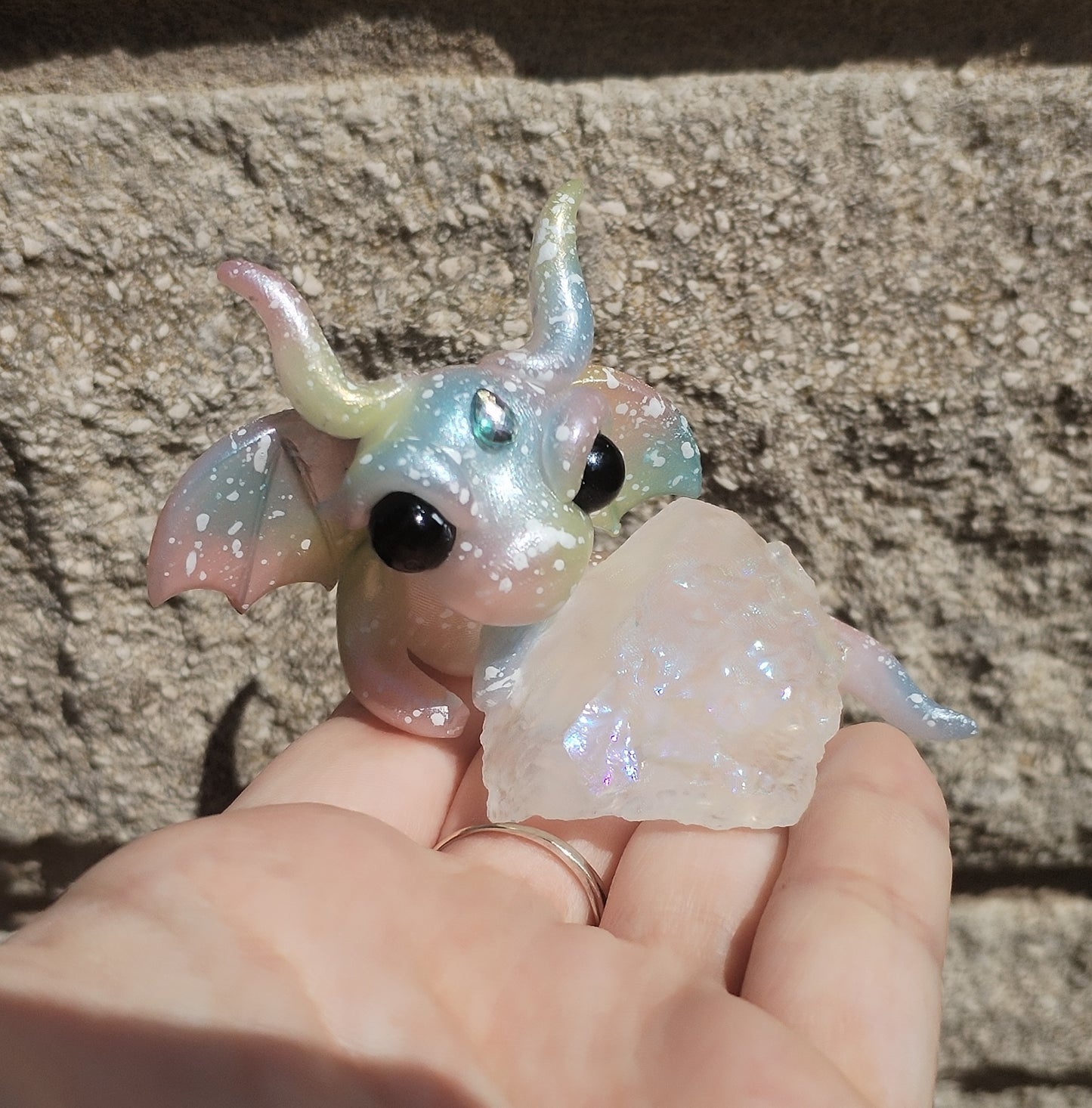 Aura Quartz Crystal Dragon