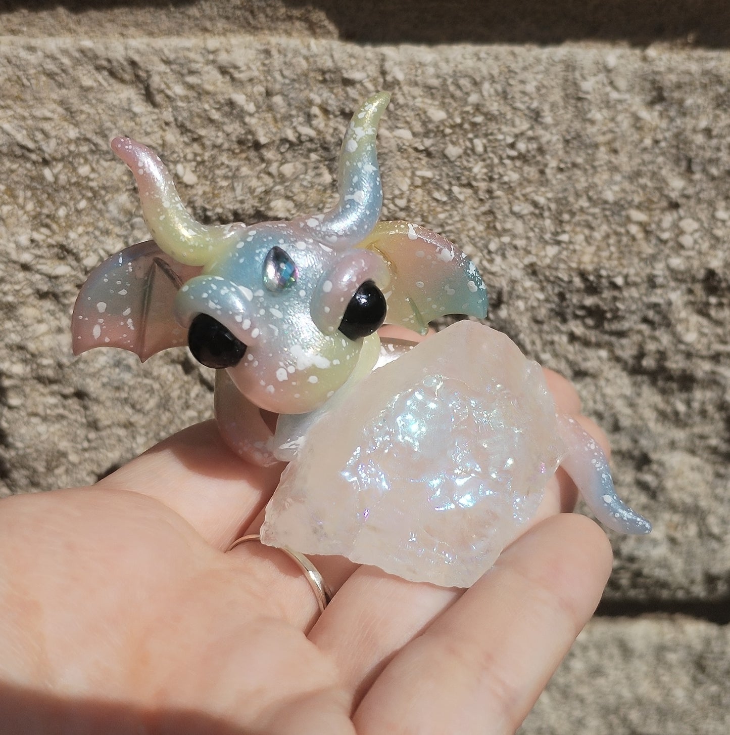 Aura Quartz Crystal Dragon