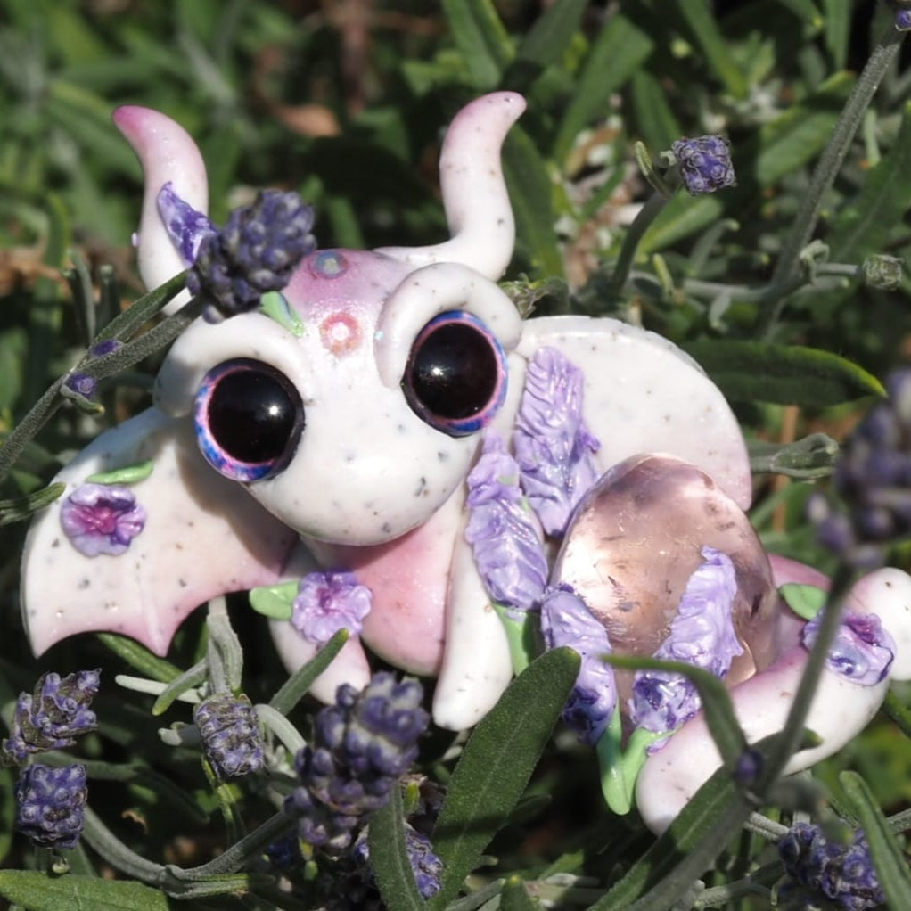 Lavender Themed Amethyst Crystal Dragon