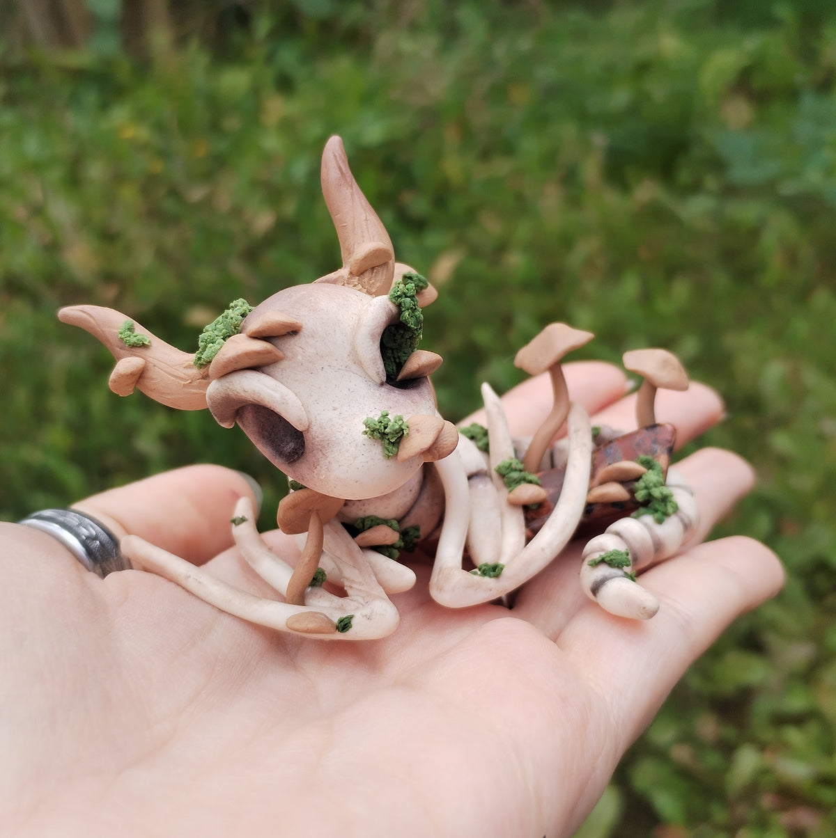 Skeleton Mushroom Crystal Dragon