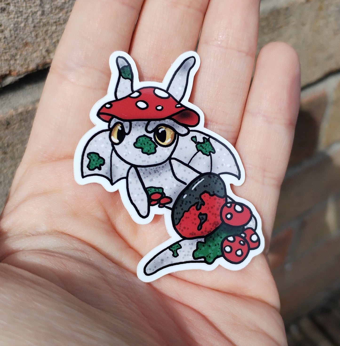 Mushroom Crystal Dragon Sticker