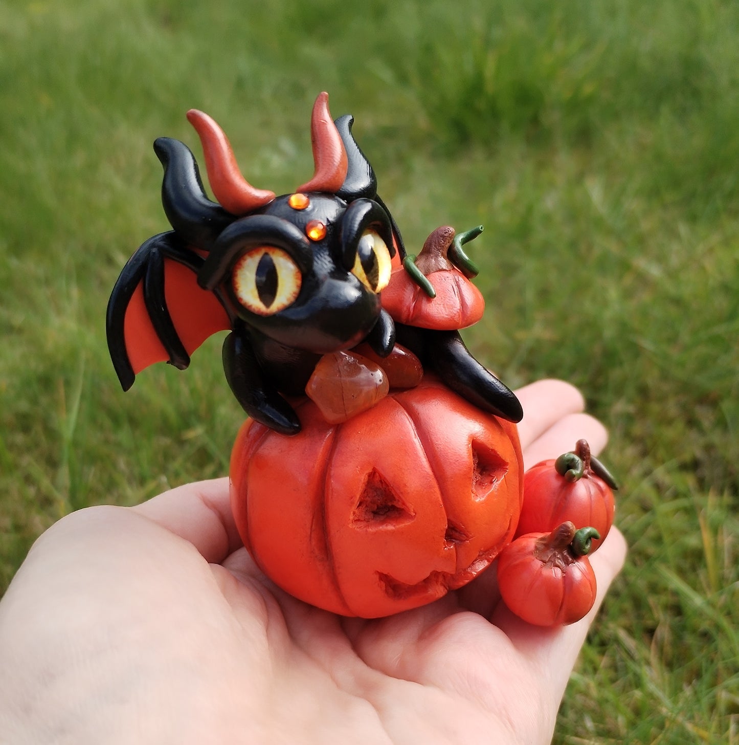 Pumpkin Carnelian Crystal Dragon