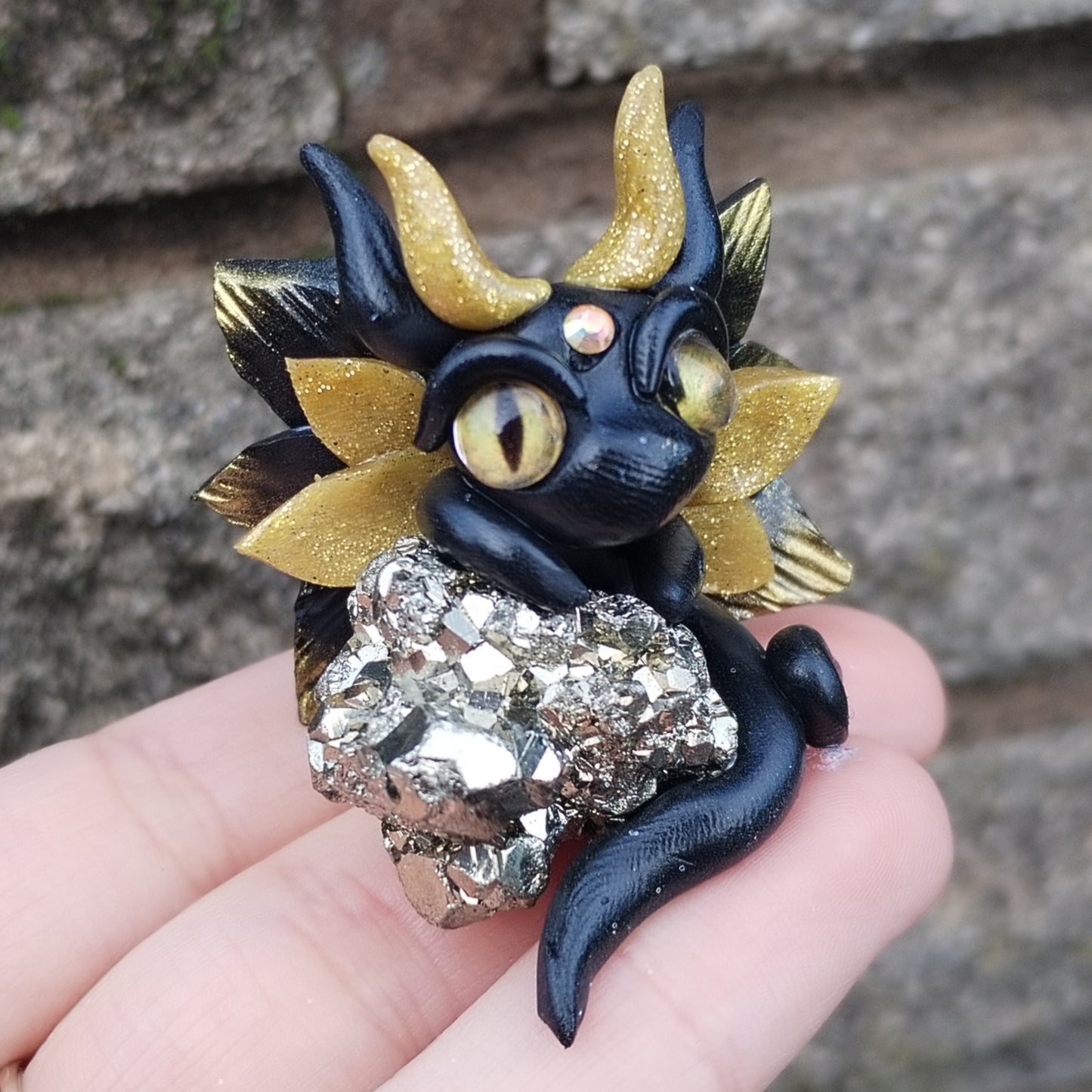Pyrite Crystal Dragon