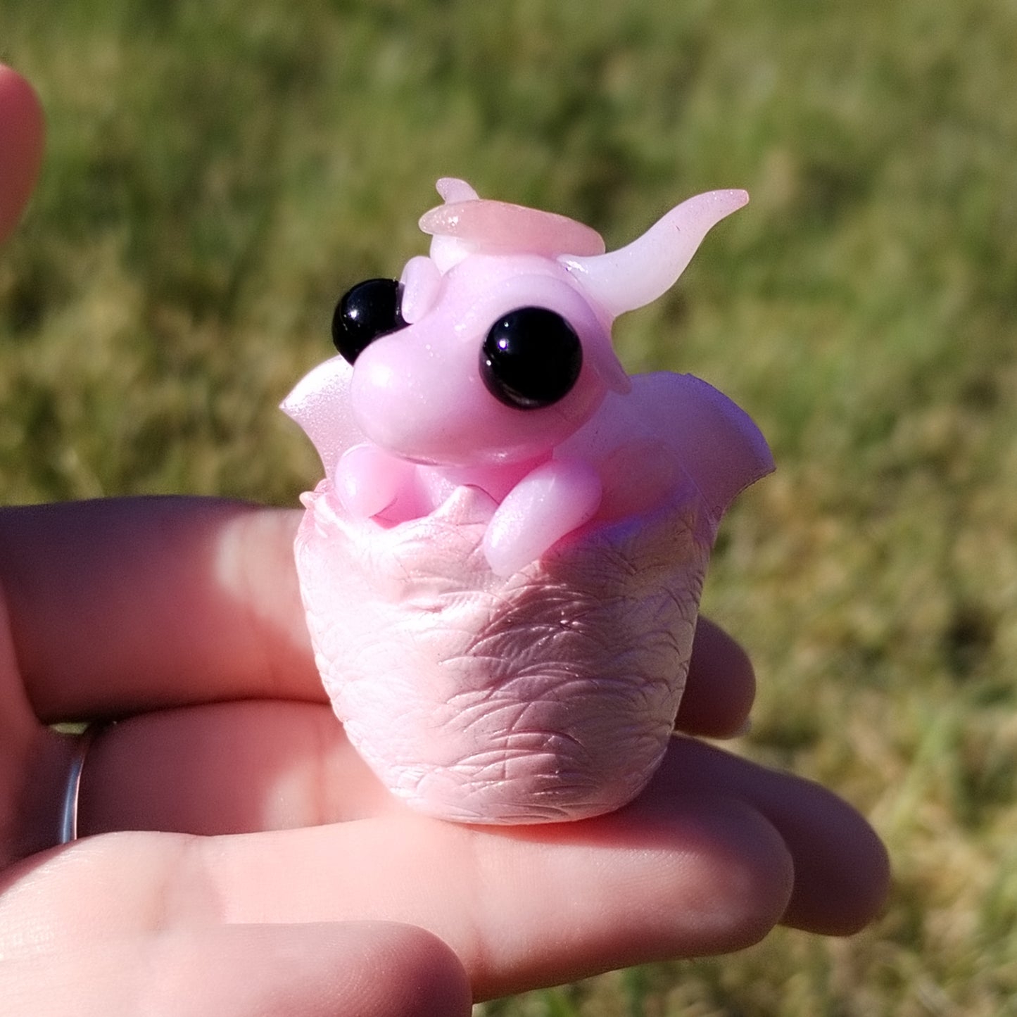 Pink Opal Hatching Crystal Dragon