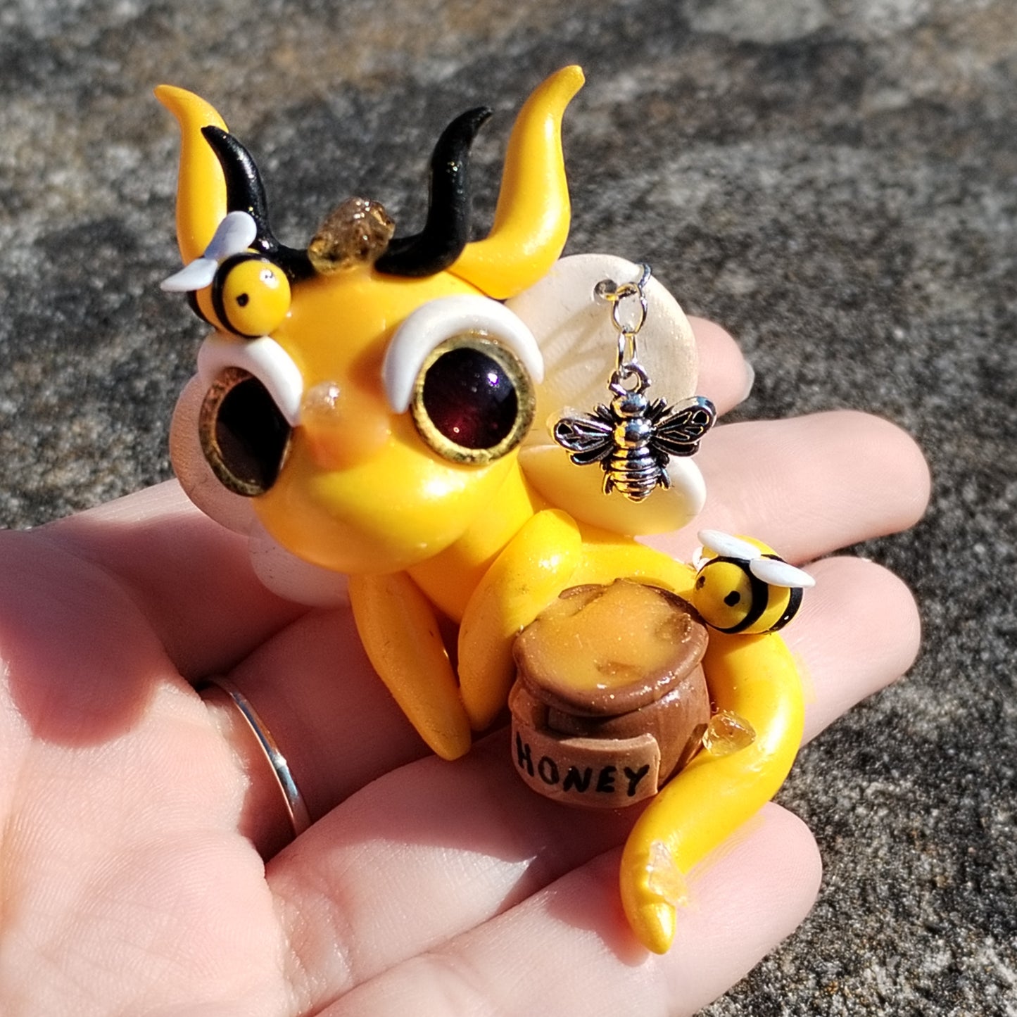 Honey Themed Citrine Crystal Dragon