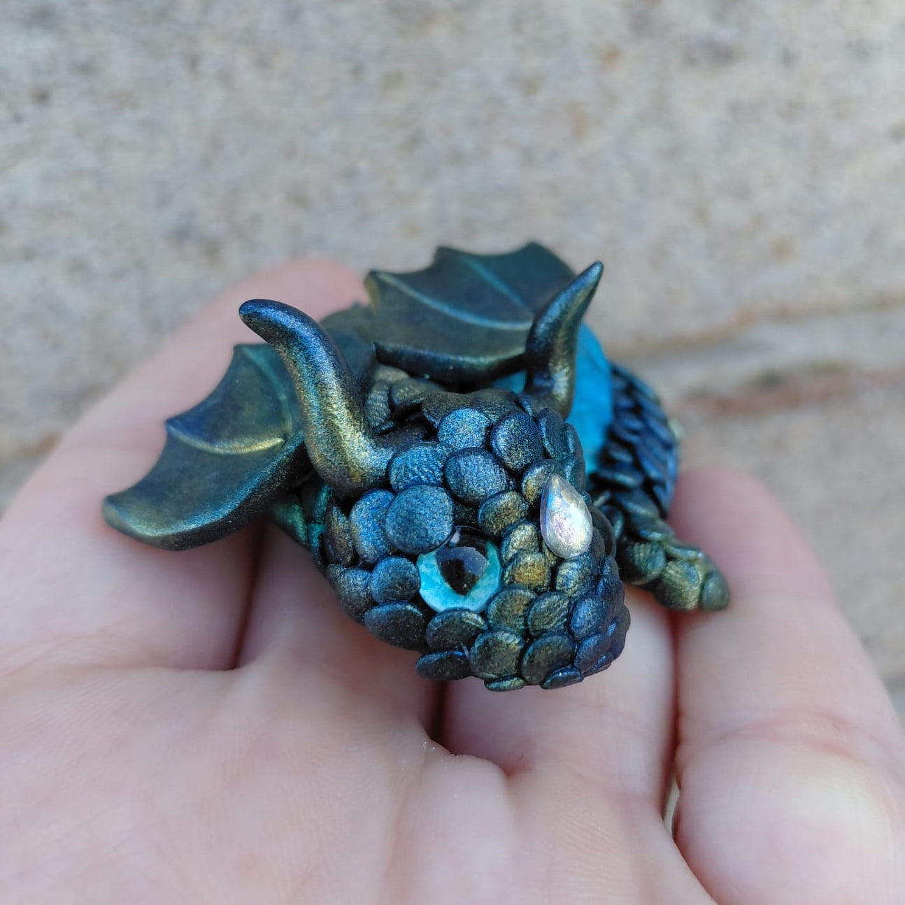 Labradorite Crystal Dragon
