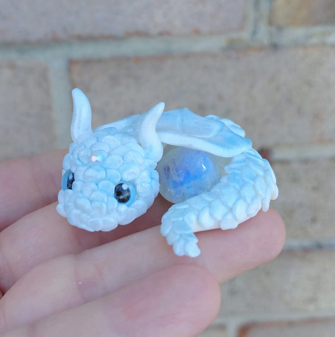 Rainbow Moonstone Crystal Dragon