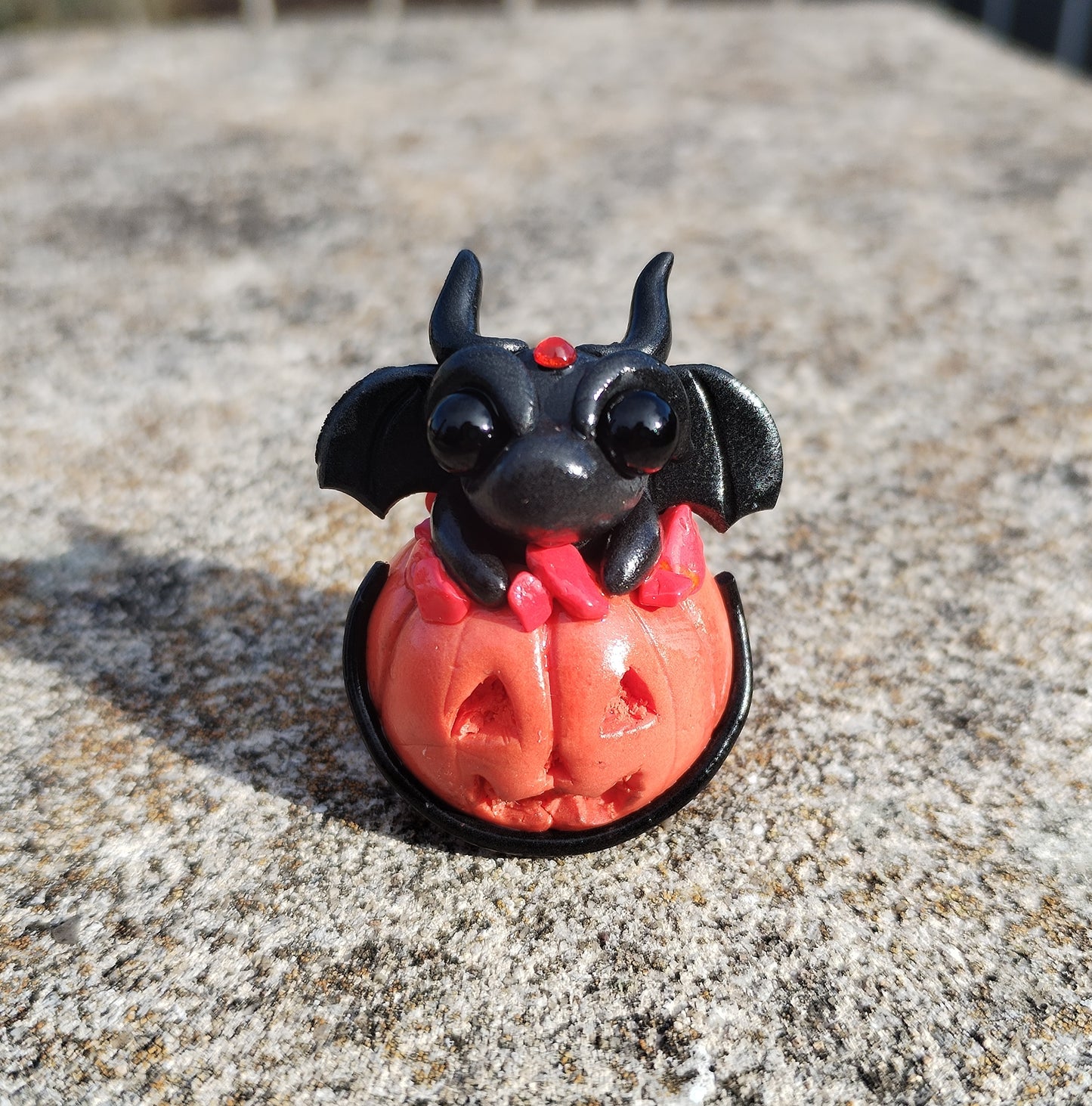 Pumpkin Basket Red Howlite Crystal Dragon