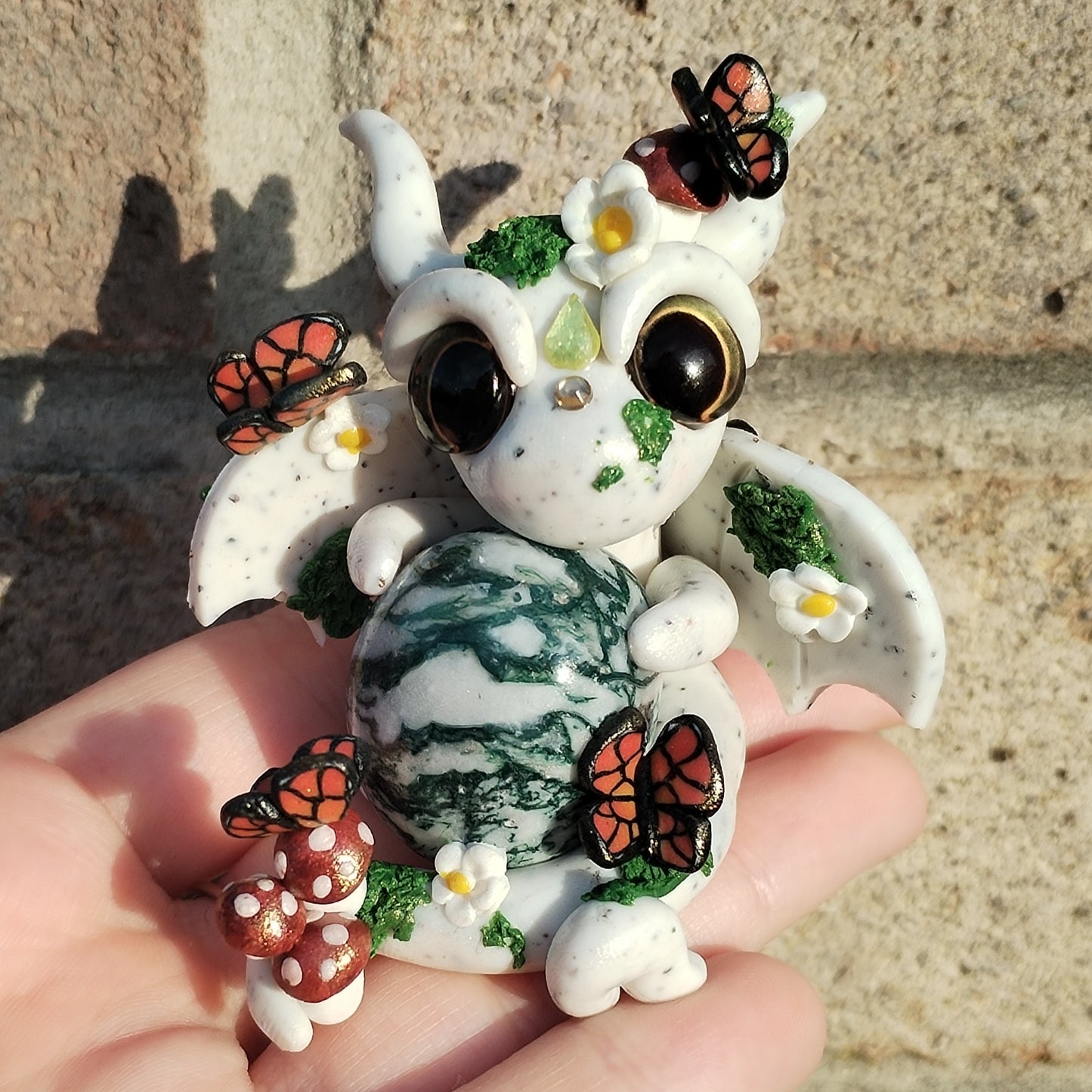 Moss Agate Crystal Dragon