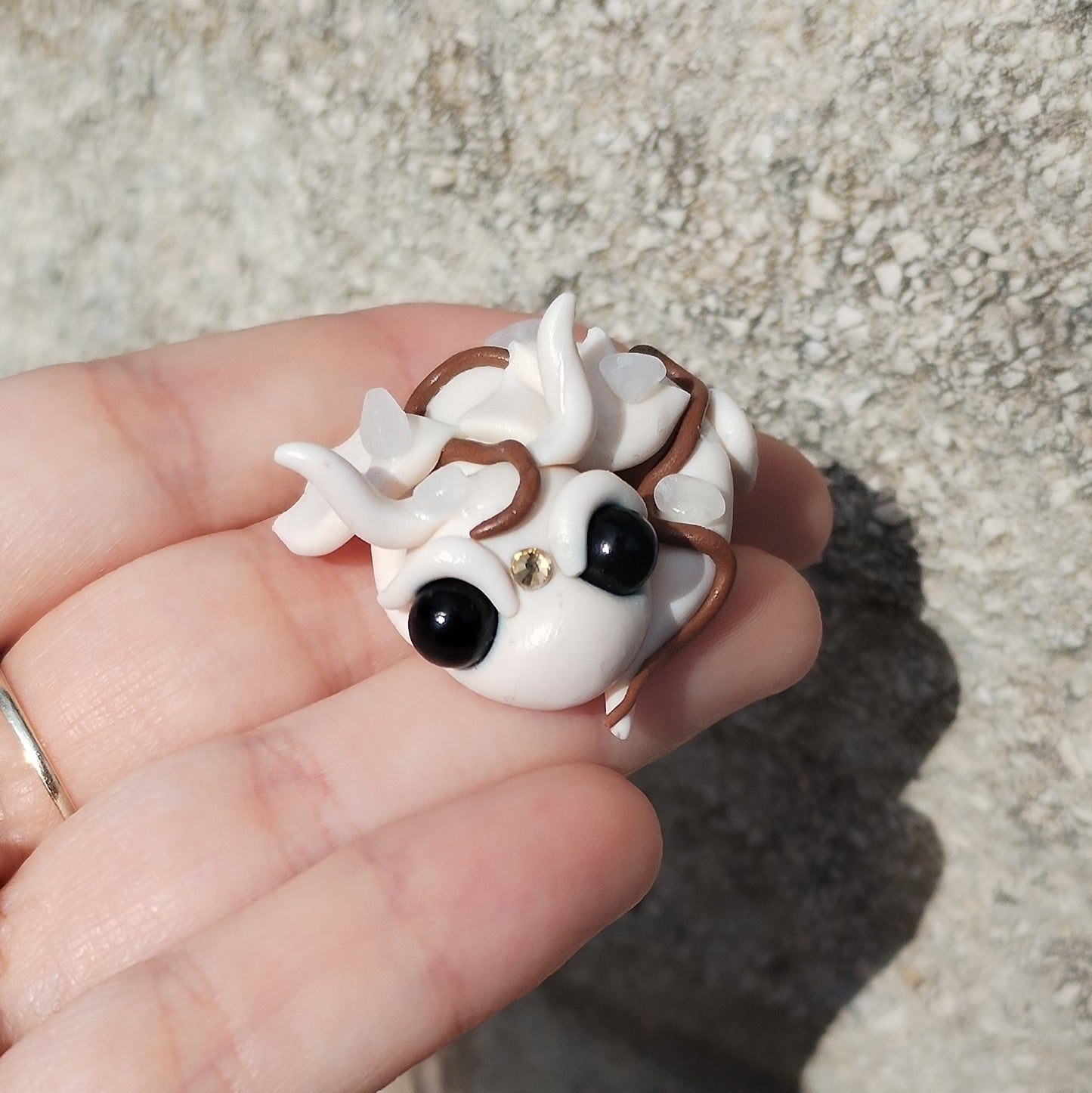 White Jade Mini Crystal Dragon