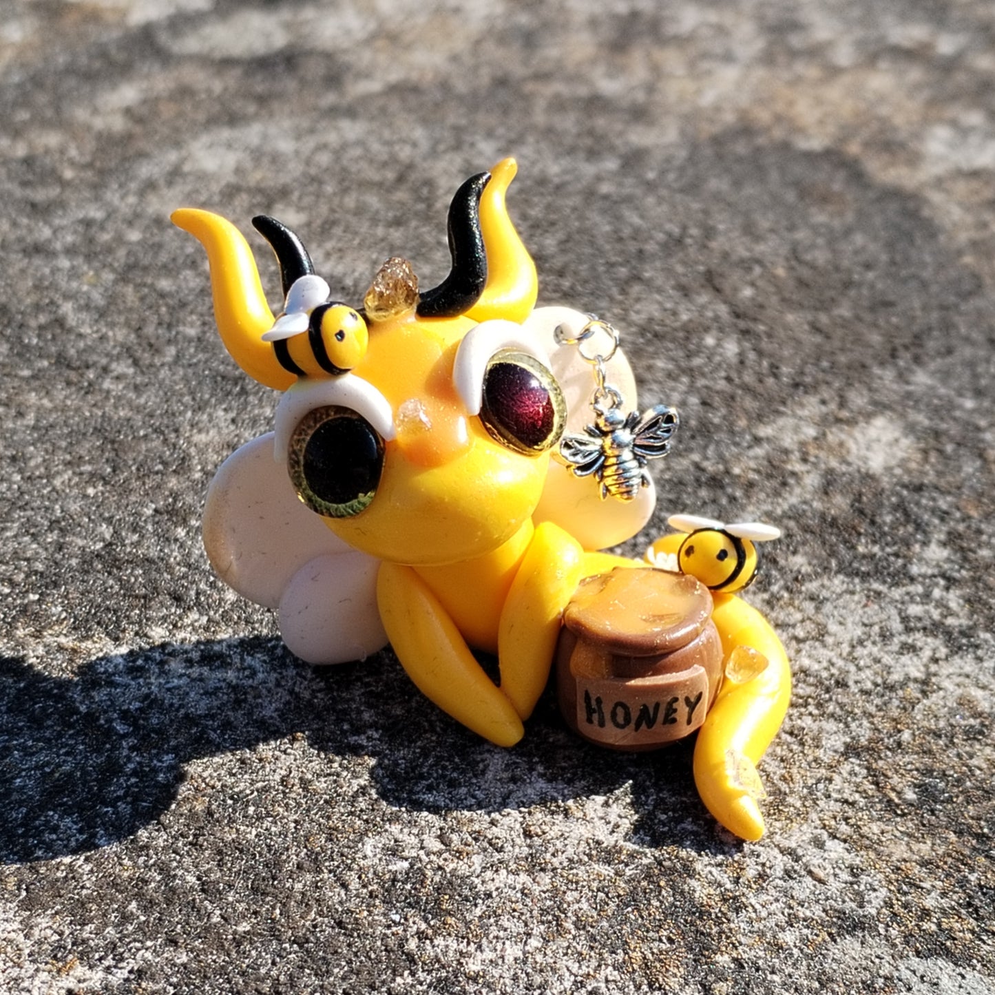 Honey Themed Citrine Crystal Dragon