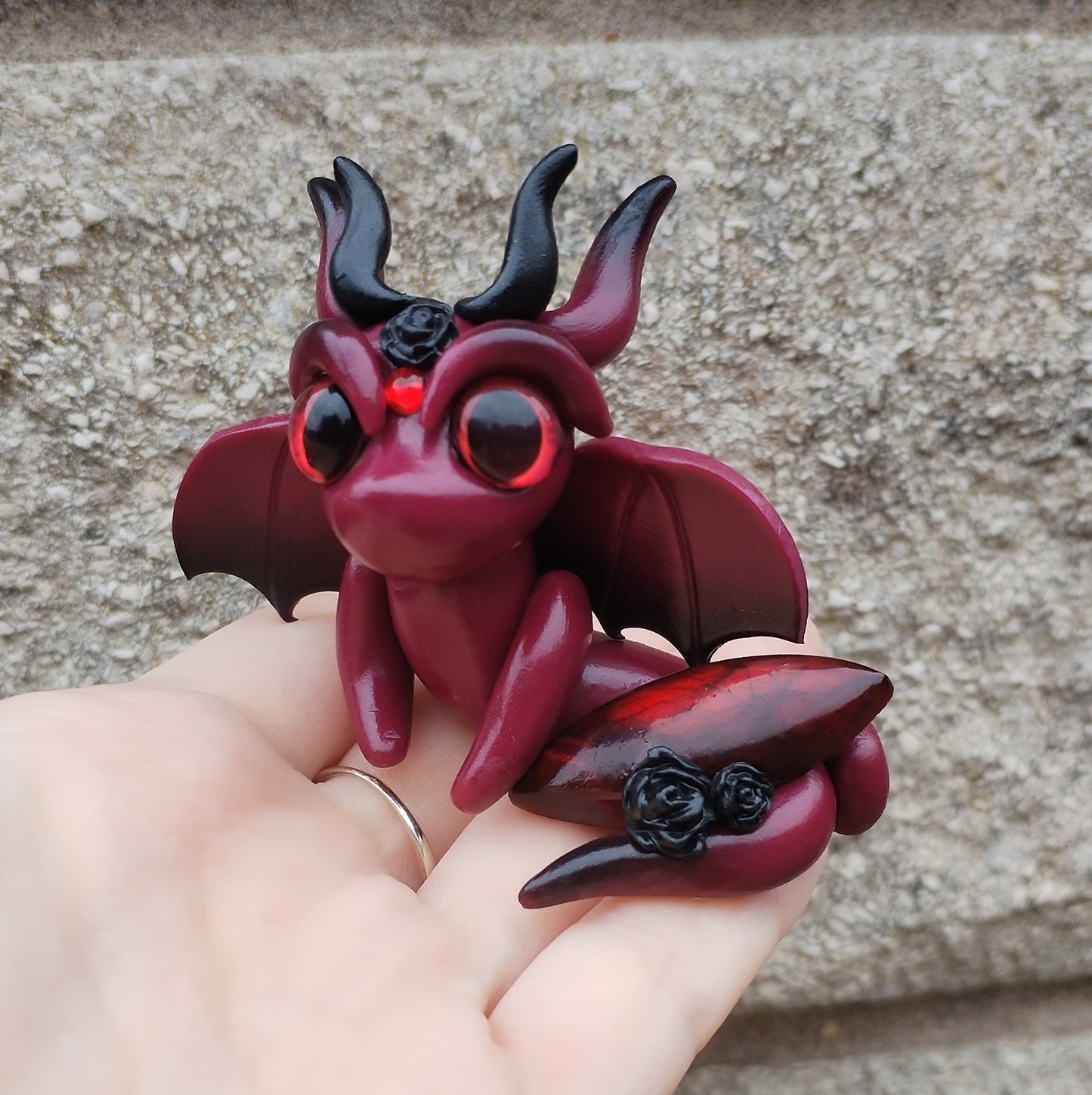 Red Labradorite Crystal Dragon