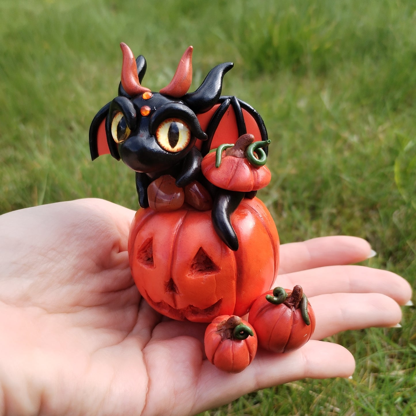 Pumpkin Carnelian Crystal Dragon