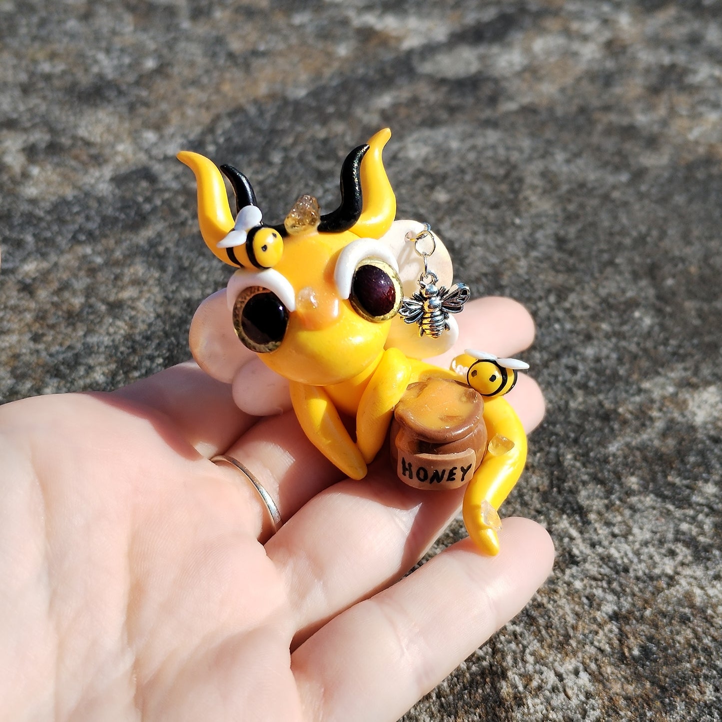 Honey Themed Citrine Crystal Dragon