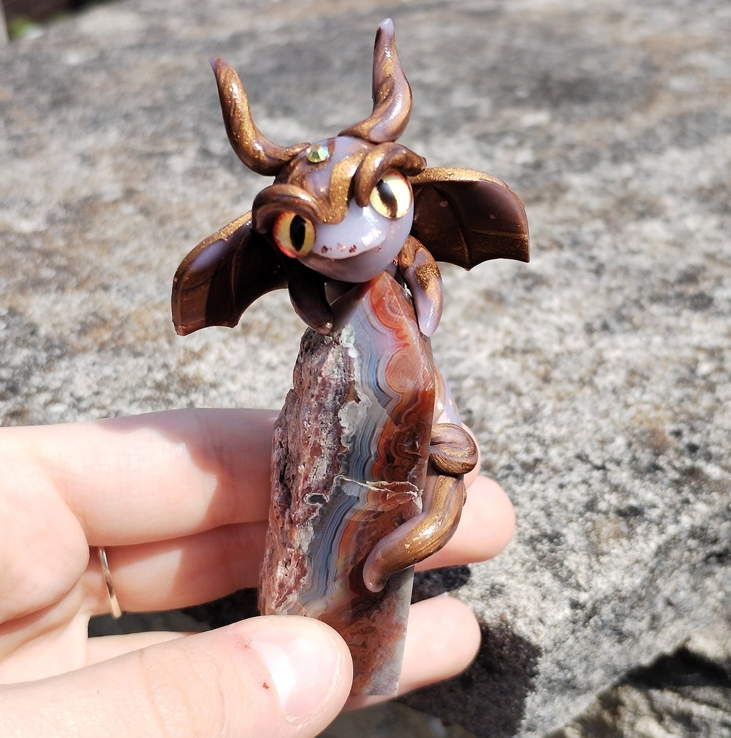 Mexican Agate Crystal Dragon