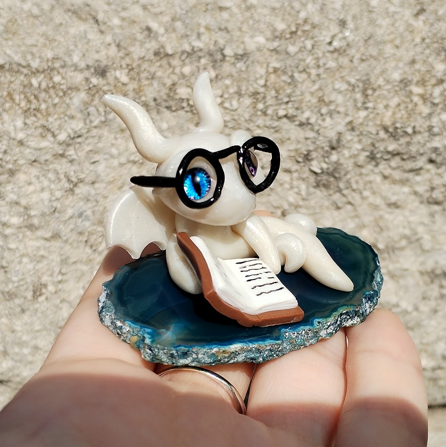 Blue Agate Crystal Dragon