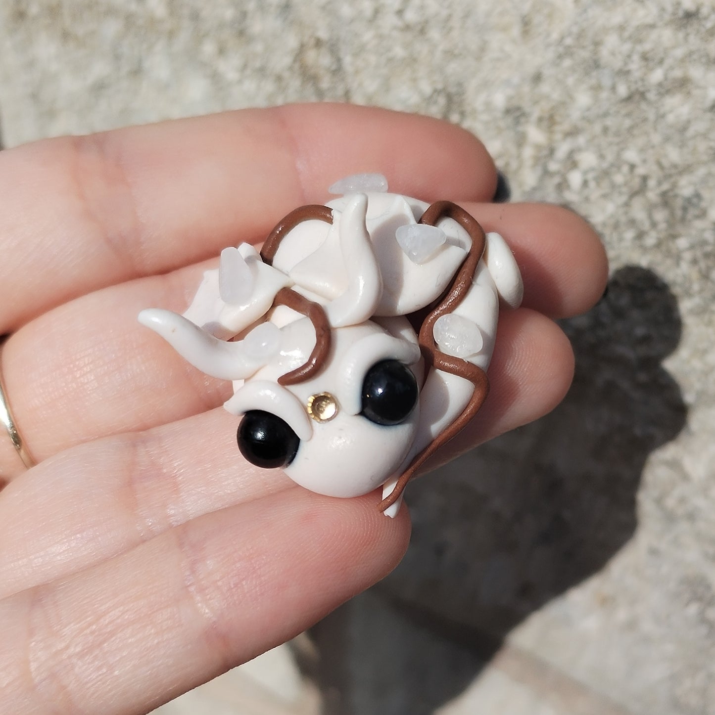 White Jade Mini Crystal Dragon