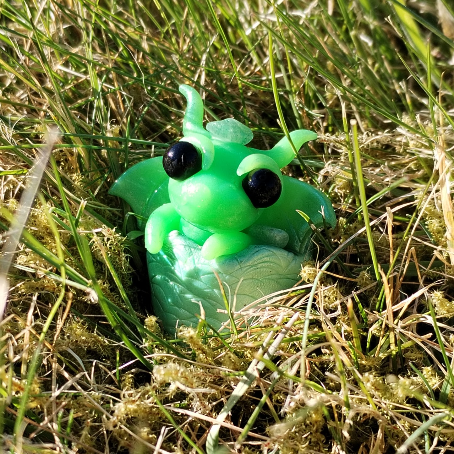 Green Flourite Hatching Crystal Dragon