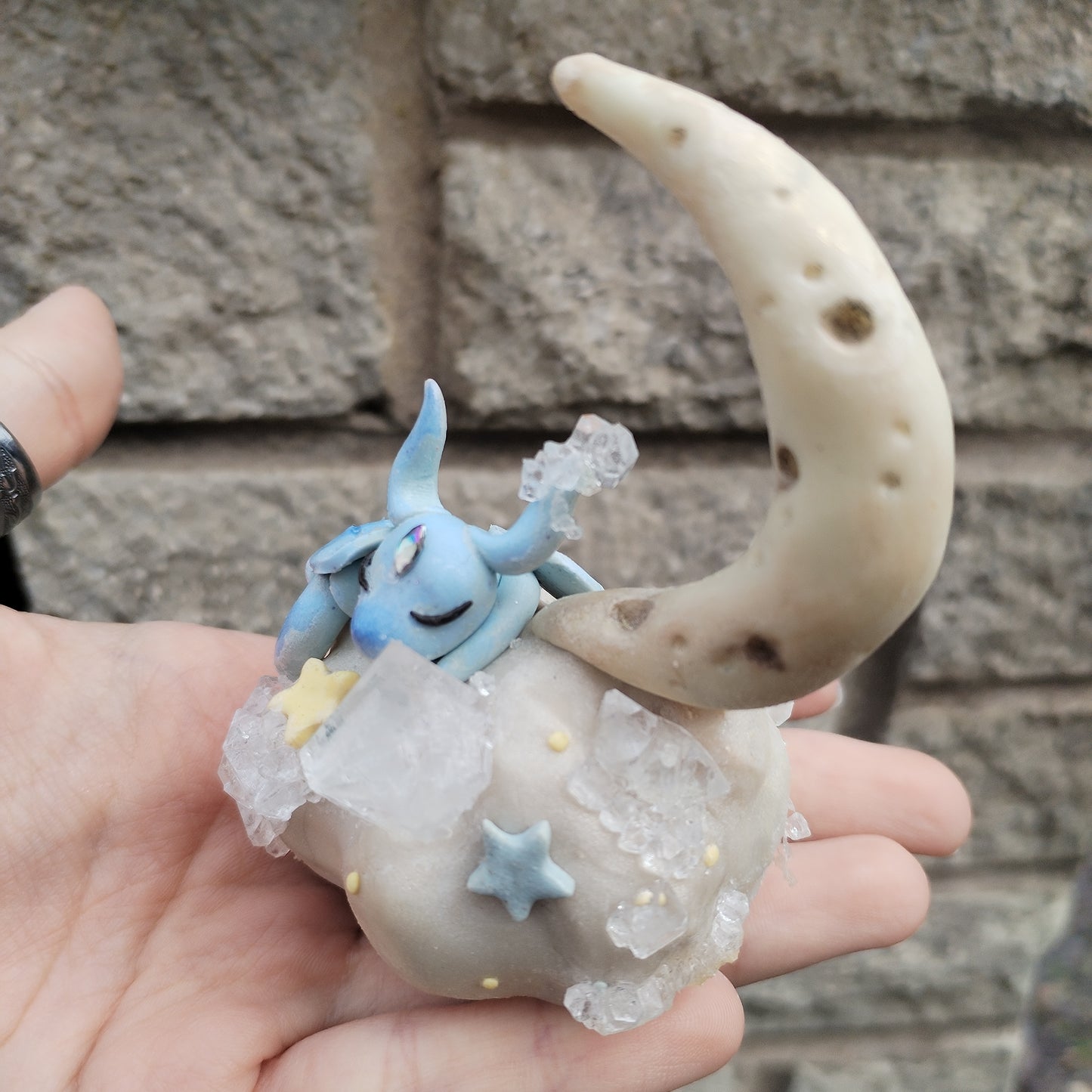 Crystallised Cloud Dragon Sculpture