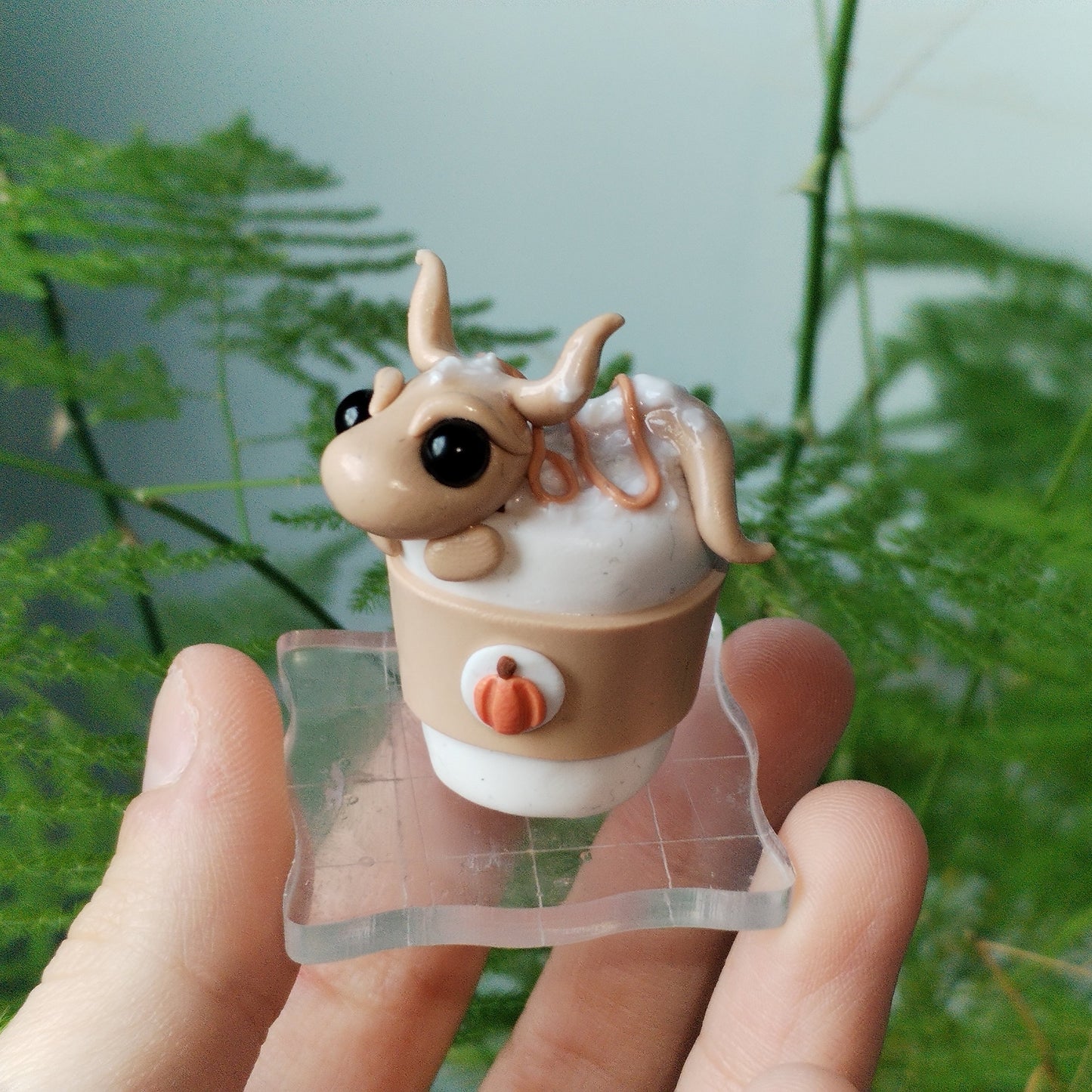 Pumpkin Spice Latte Dragon Sculpture