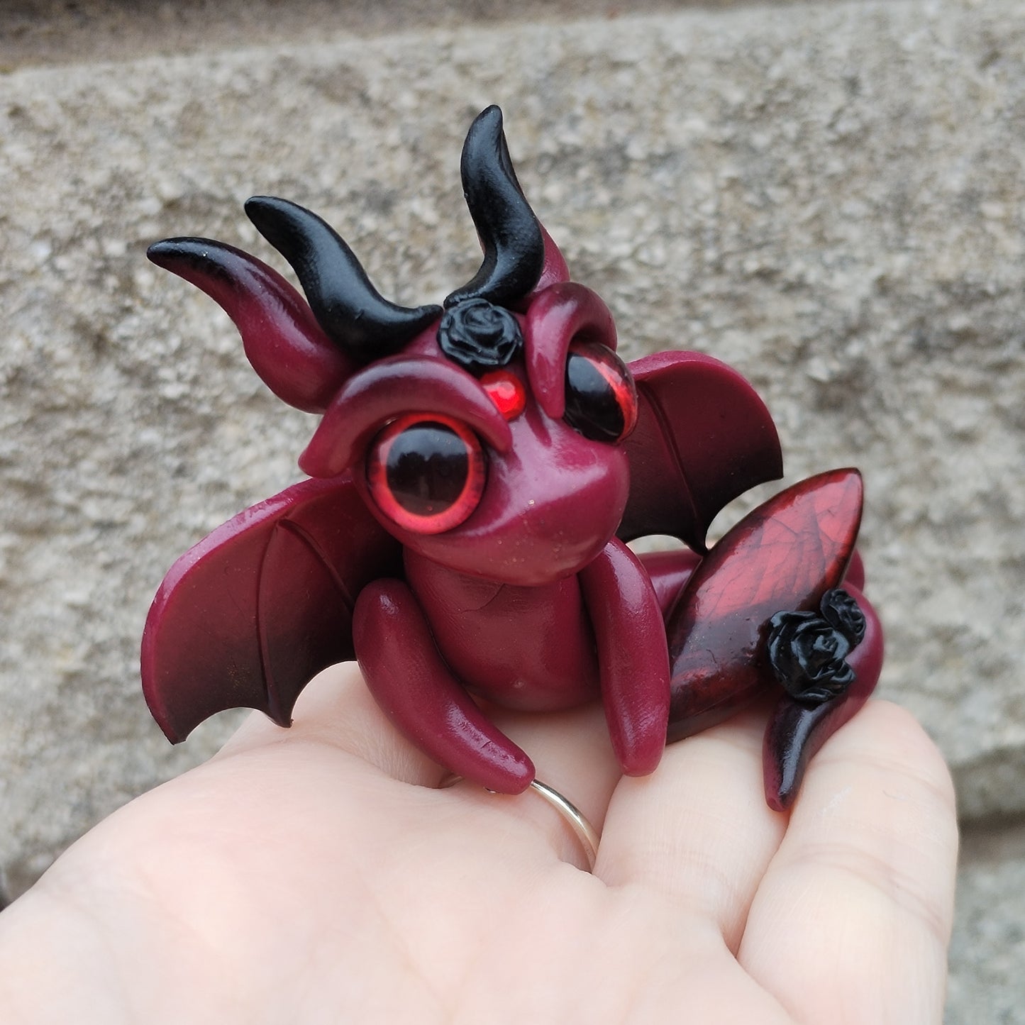 Red Labradorite Crystal Dragon