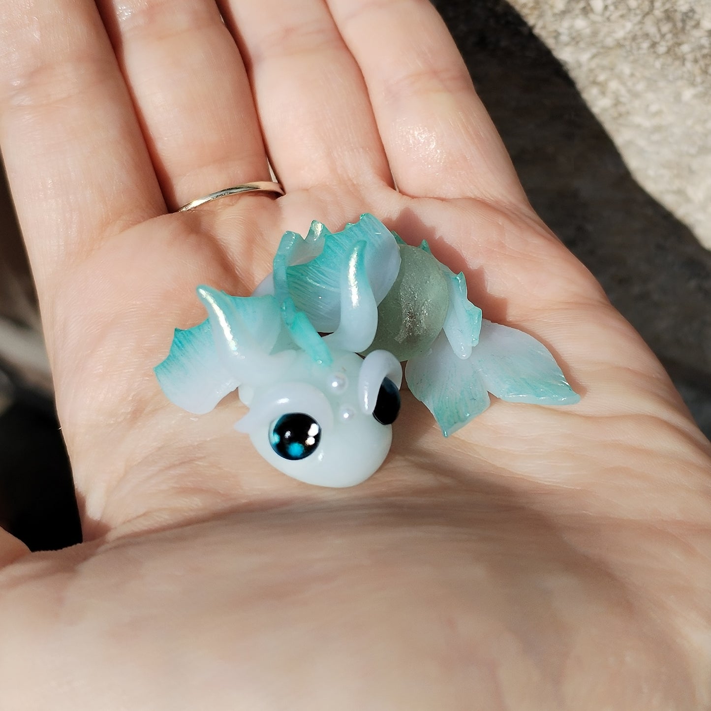 Sea Glass Baby Water Crystal Dragon