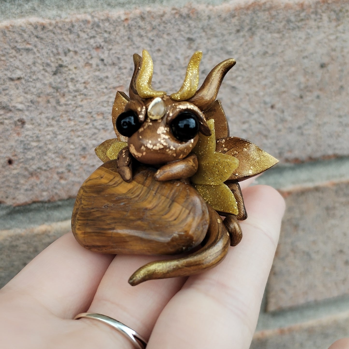 Tigers Eye Crystal Dragon