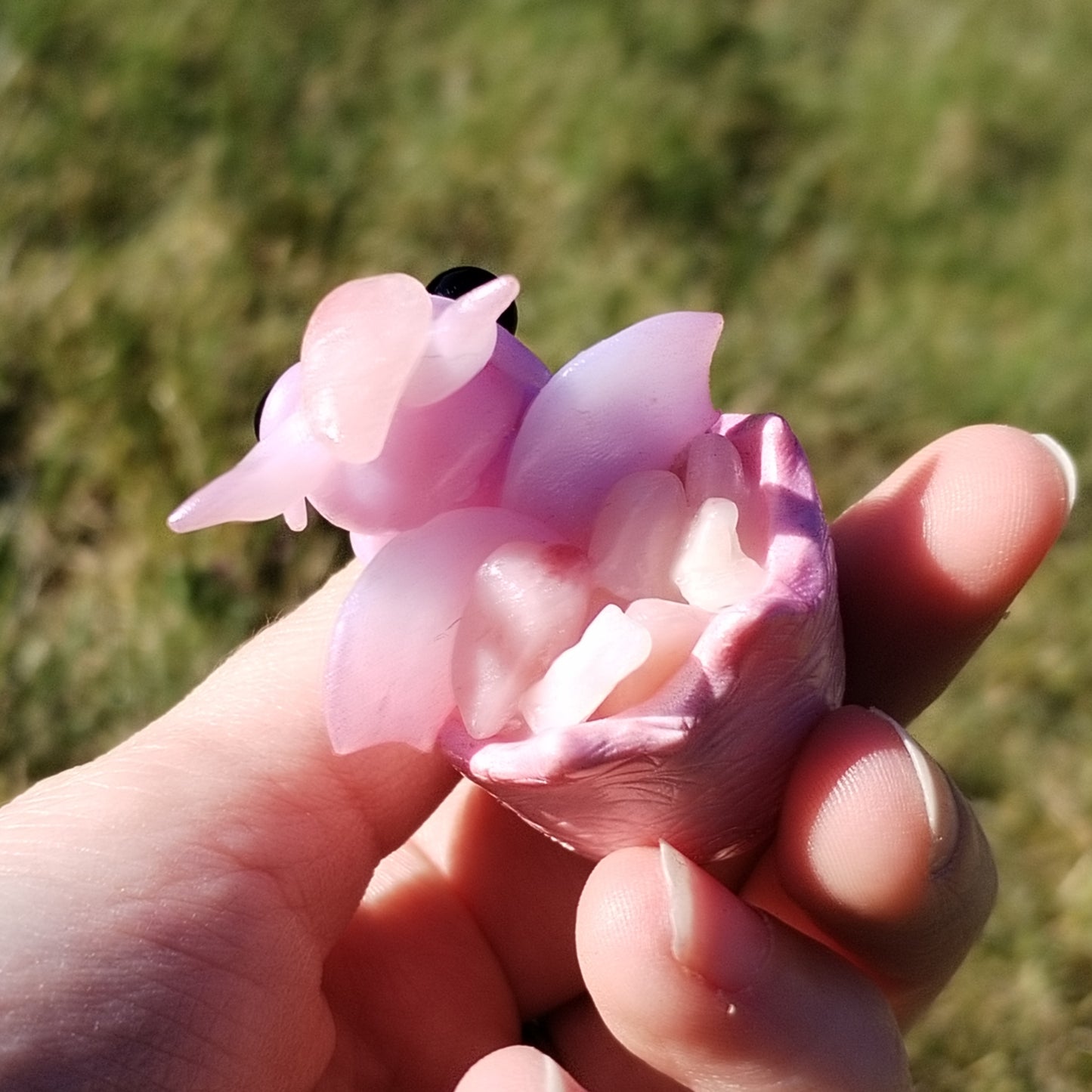 Pink Opal Hatching Crystal Dragon