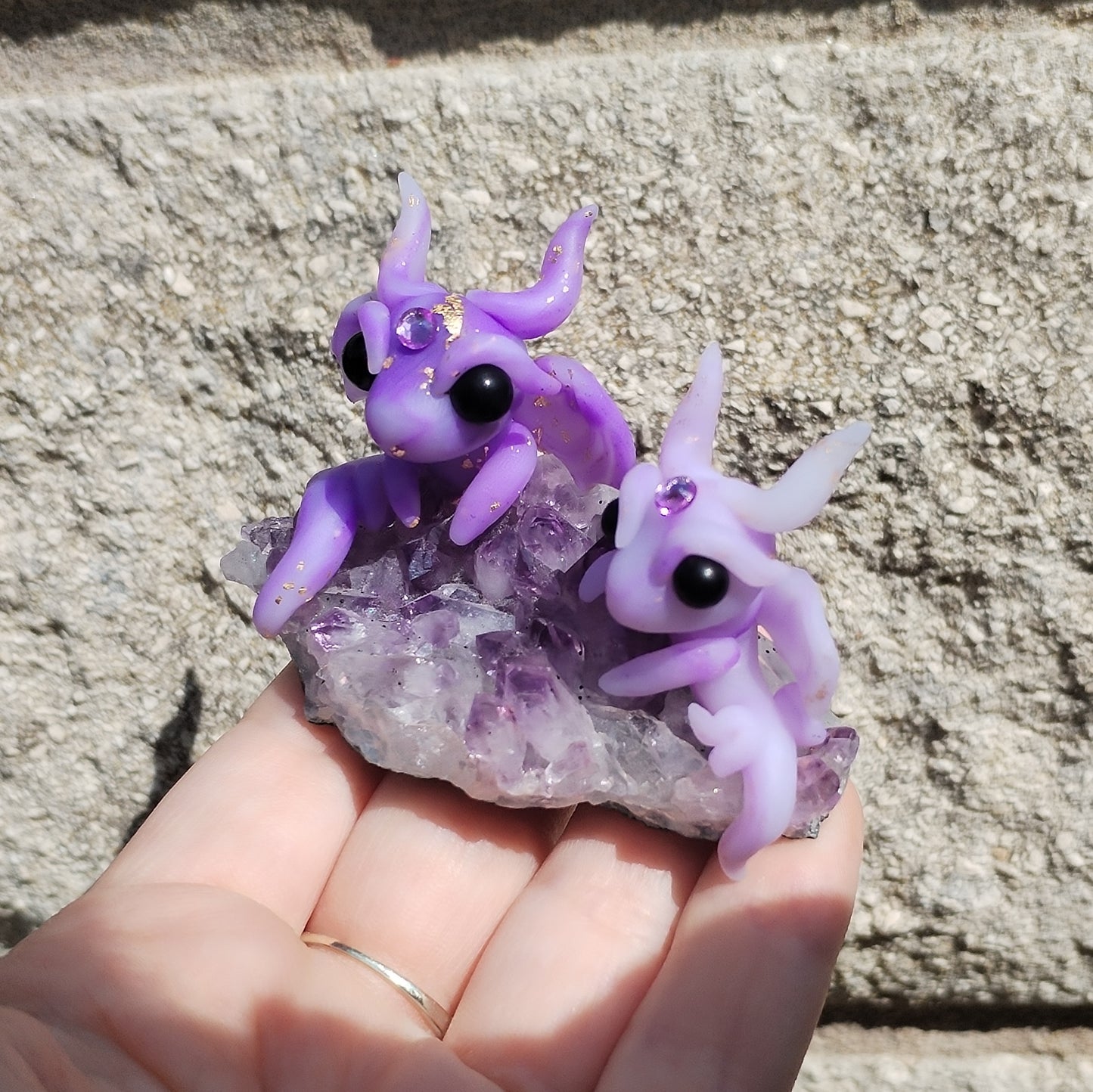 Amethyst Crystal Dragons