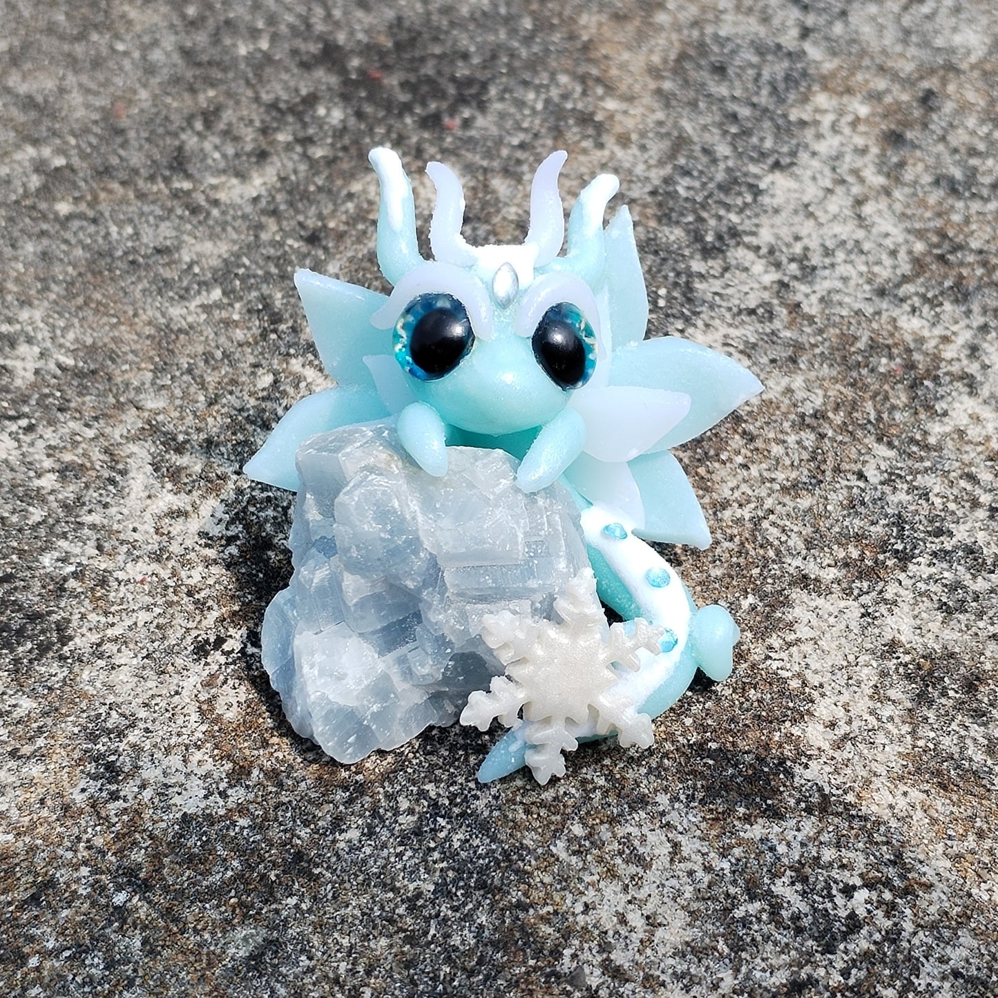 Blue Calicite Crystal Dragon