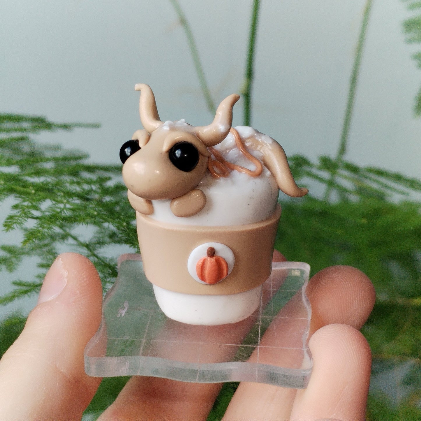 Pumpkin Spice Latte Dragon Sculpture