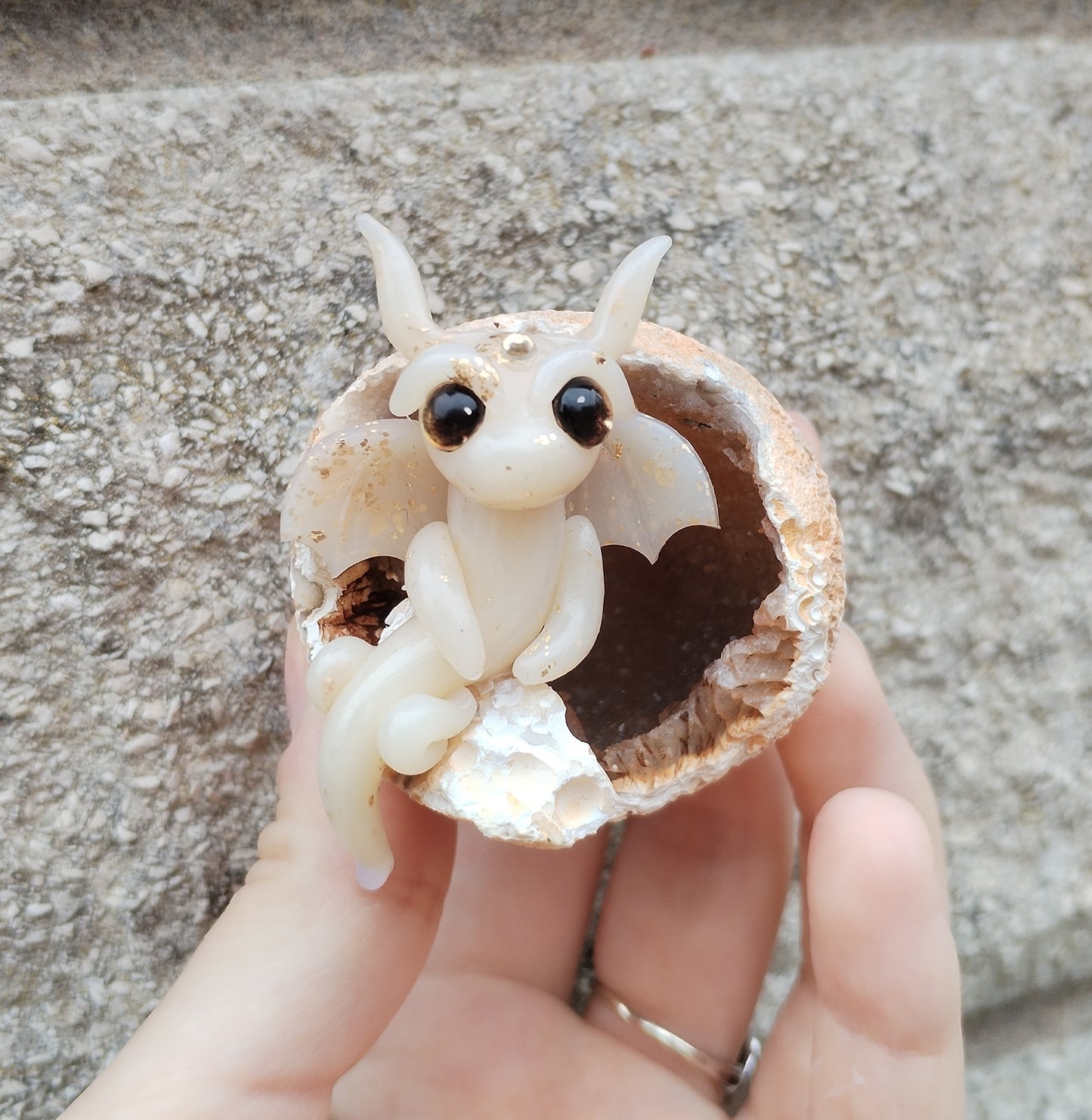 Agate Geode Crystal Dragon