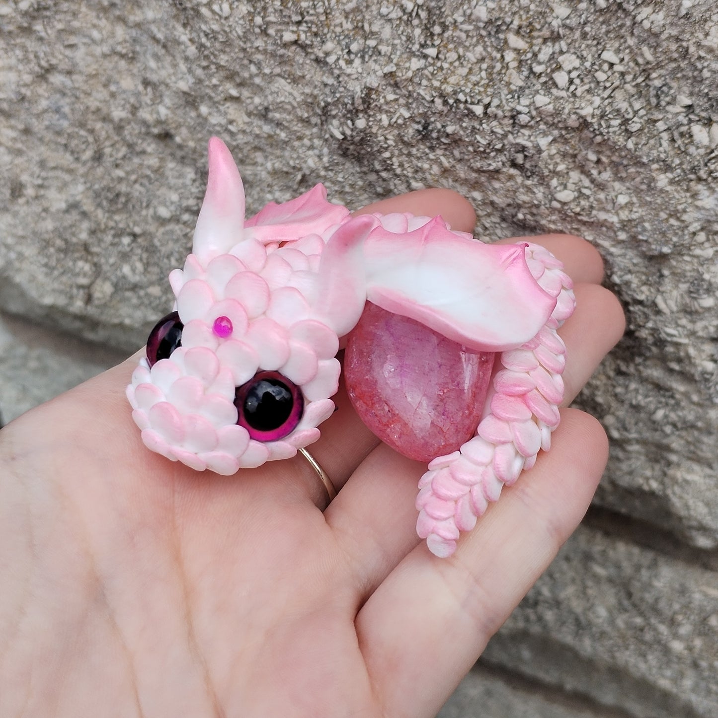 Crackle Quartz Crystal Dragon