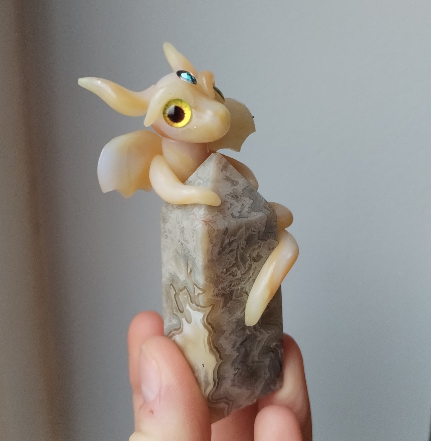 Crazy Lace Agate Crystal Dragon