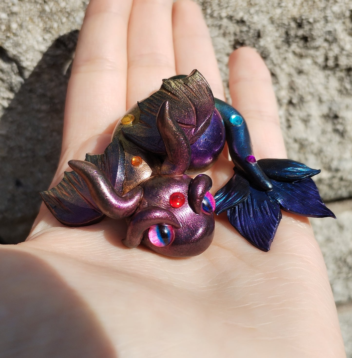 Rainbow Aura Quartz Water Crystal Dragon