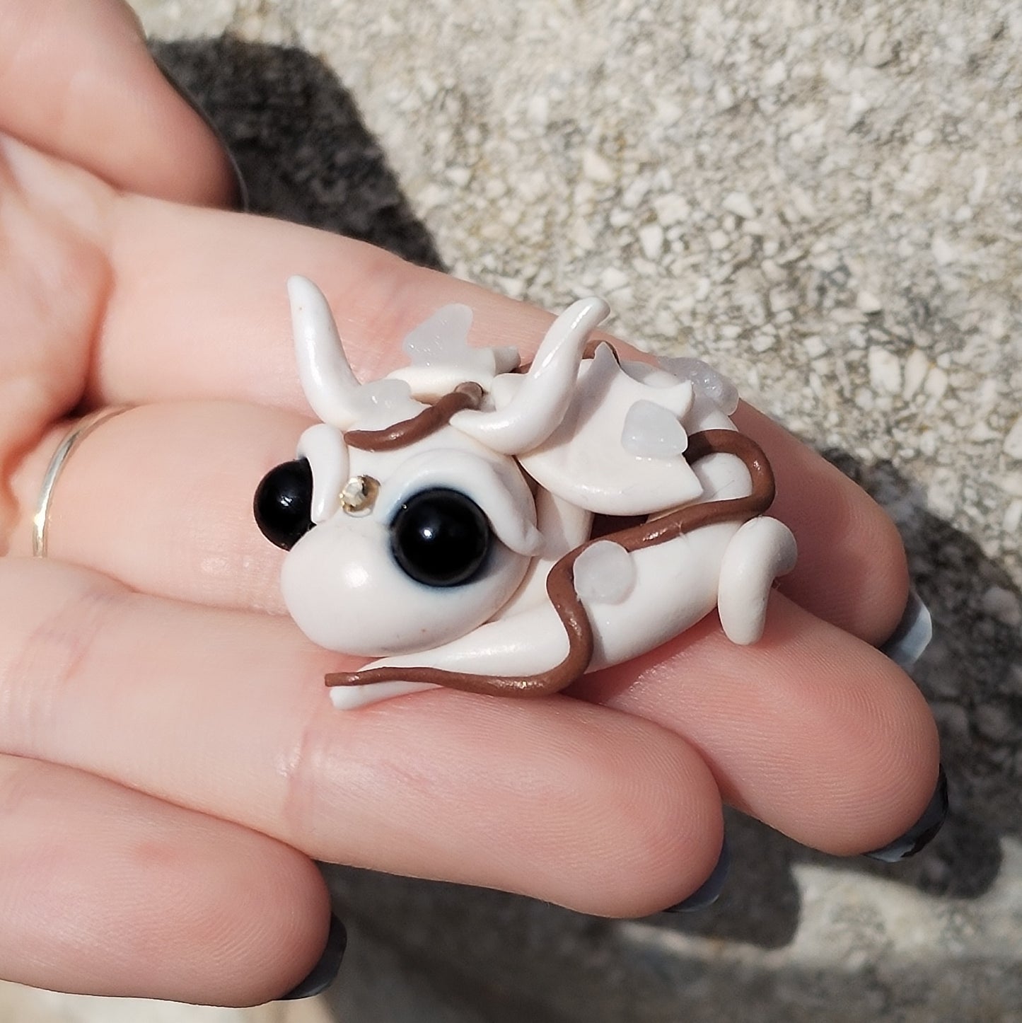White Jade Mini Crystal Dragon