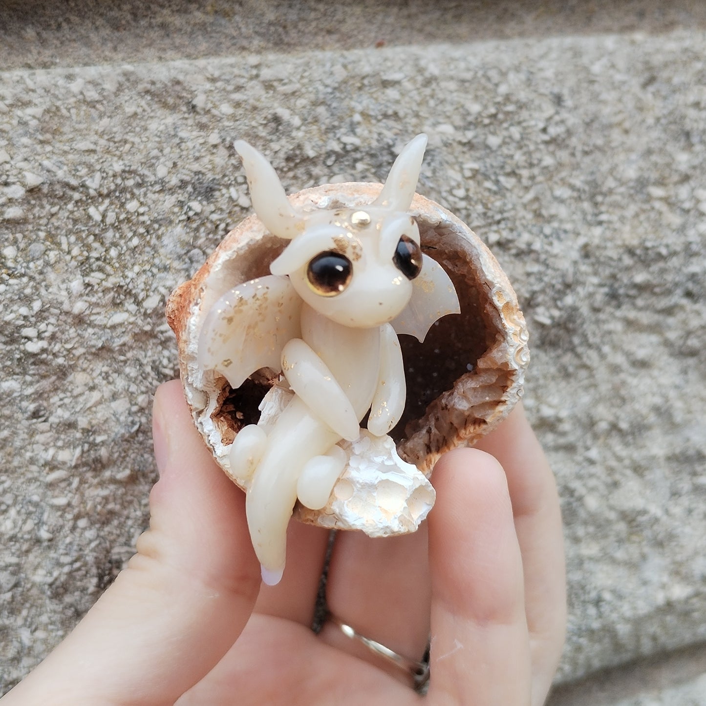 Agate Geode Crystal Dragon