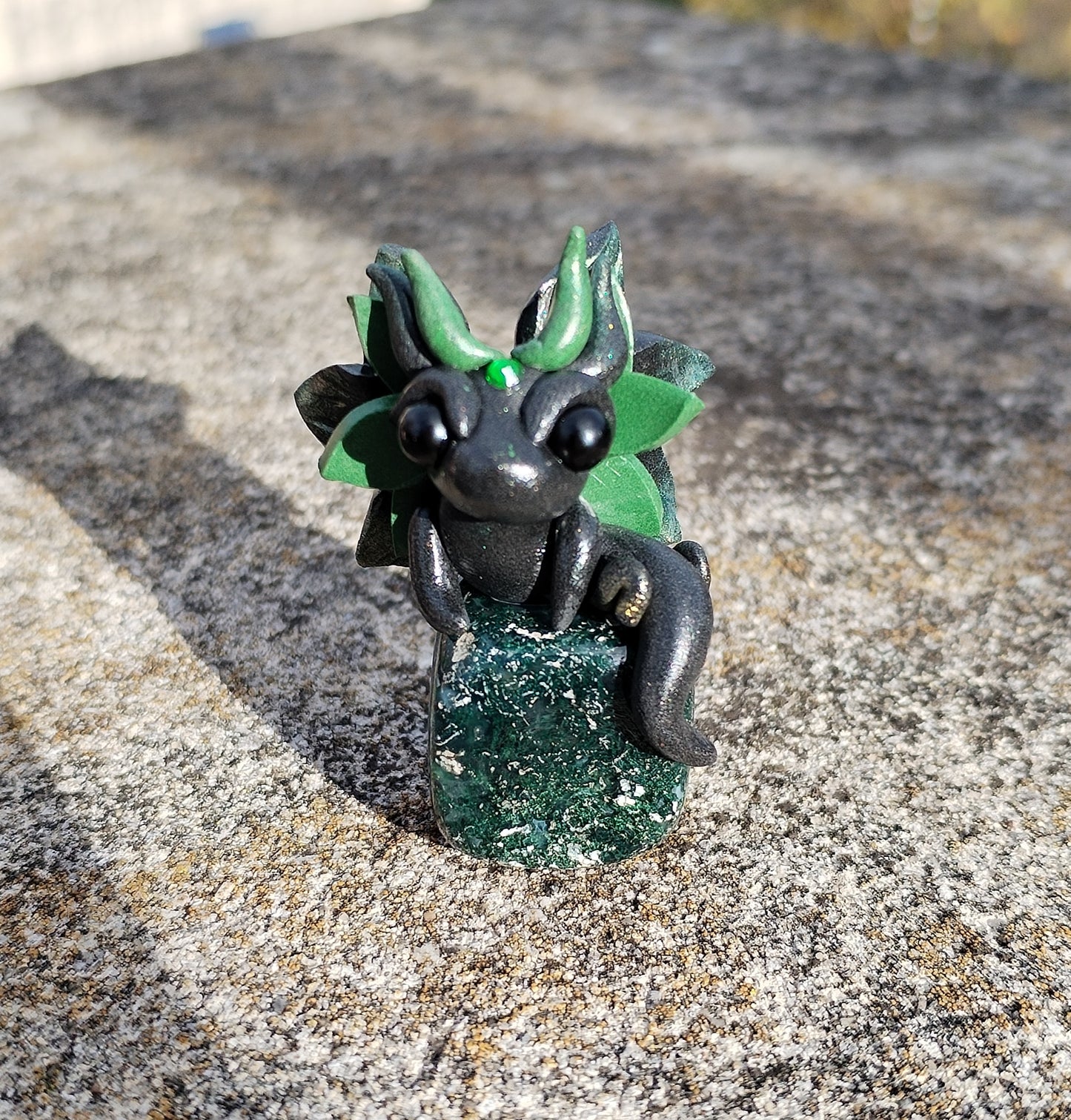 Moss Agate Crystal Dragon