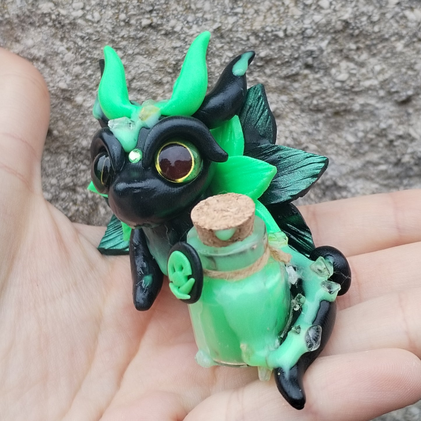 Poison Citrine Crystal Dragon